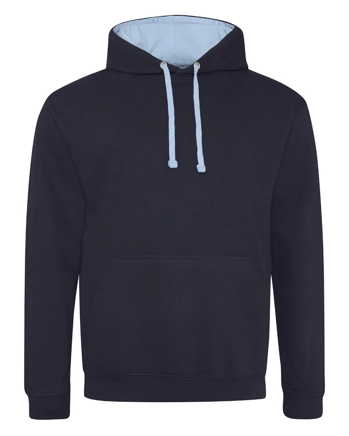 Adult Midweight Varsity Contrast Hooded Sweatshirt 7 of 37