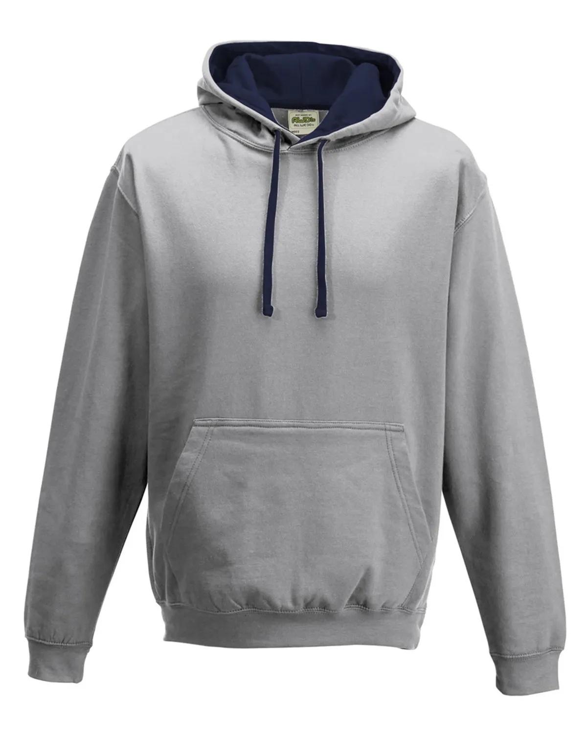 Adult Midweight Varsity Contrast Hooded Sweatshirt 9 of 37