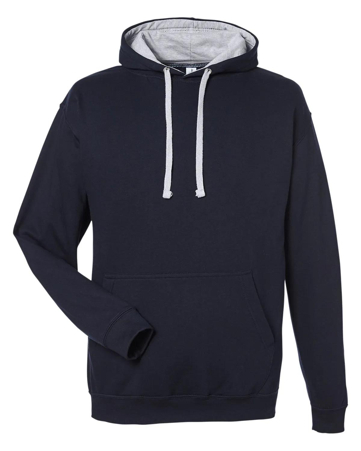 Adult Midweight Varsity Contrast Hooded Sweatshirt 5 of 37