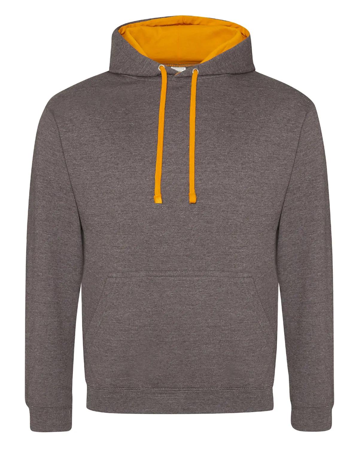 Adult Midweight Varsity Contrast Hooded Sweatshirt 10 of 37