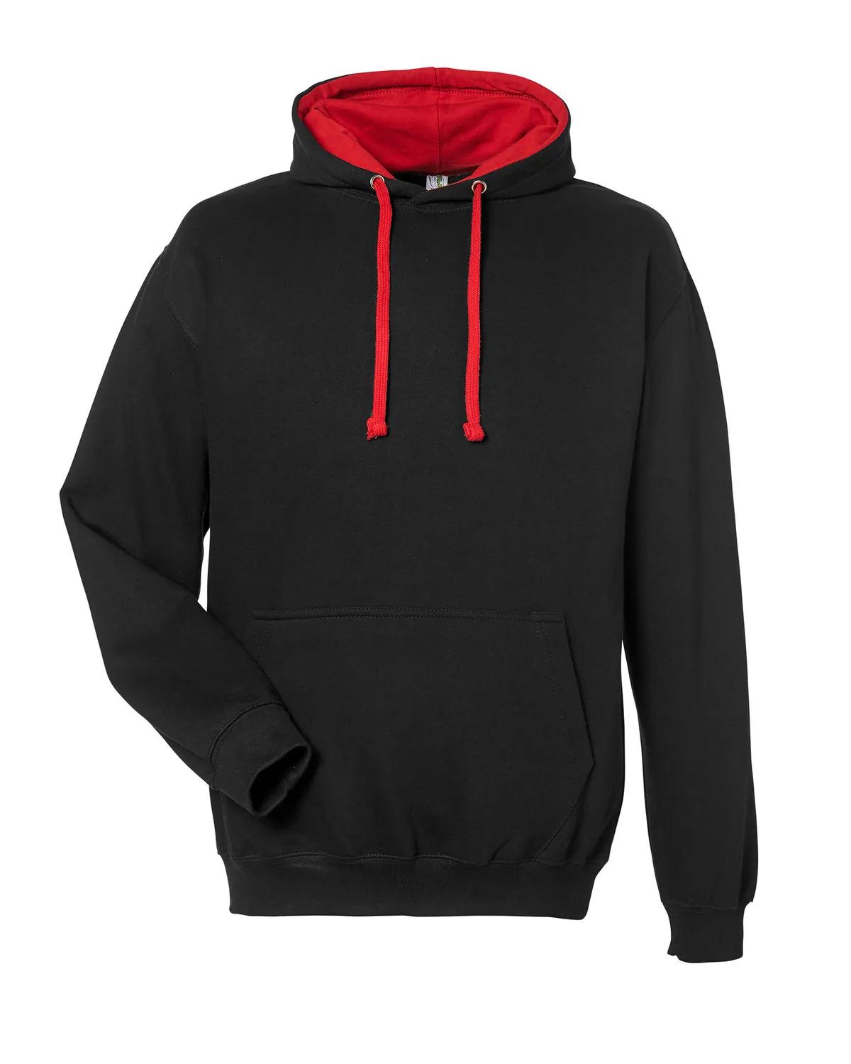 Adult Midweight Varsity Contrast Hooded Sweatshirt 7 of 37