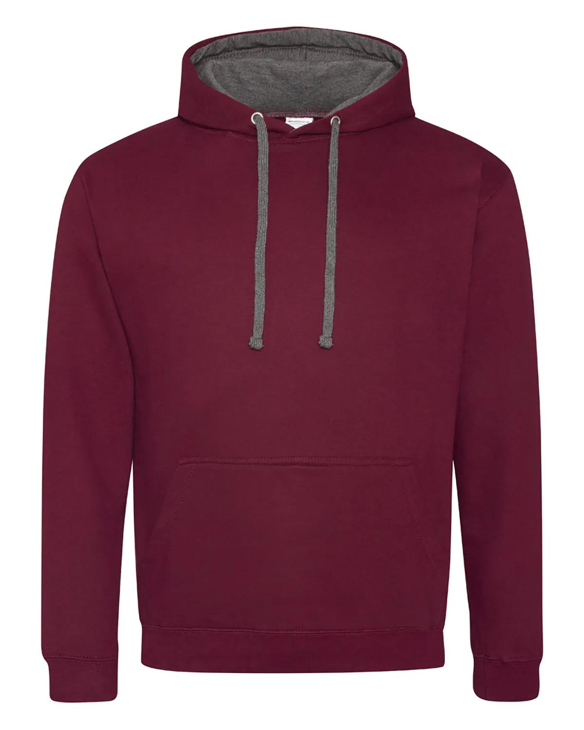 Adult Midweight Varsity Contrast Hooded Sweatshirt 15 of 37