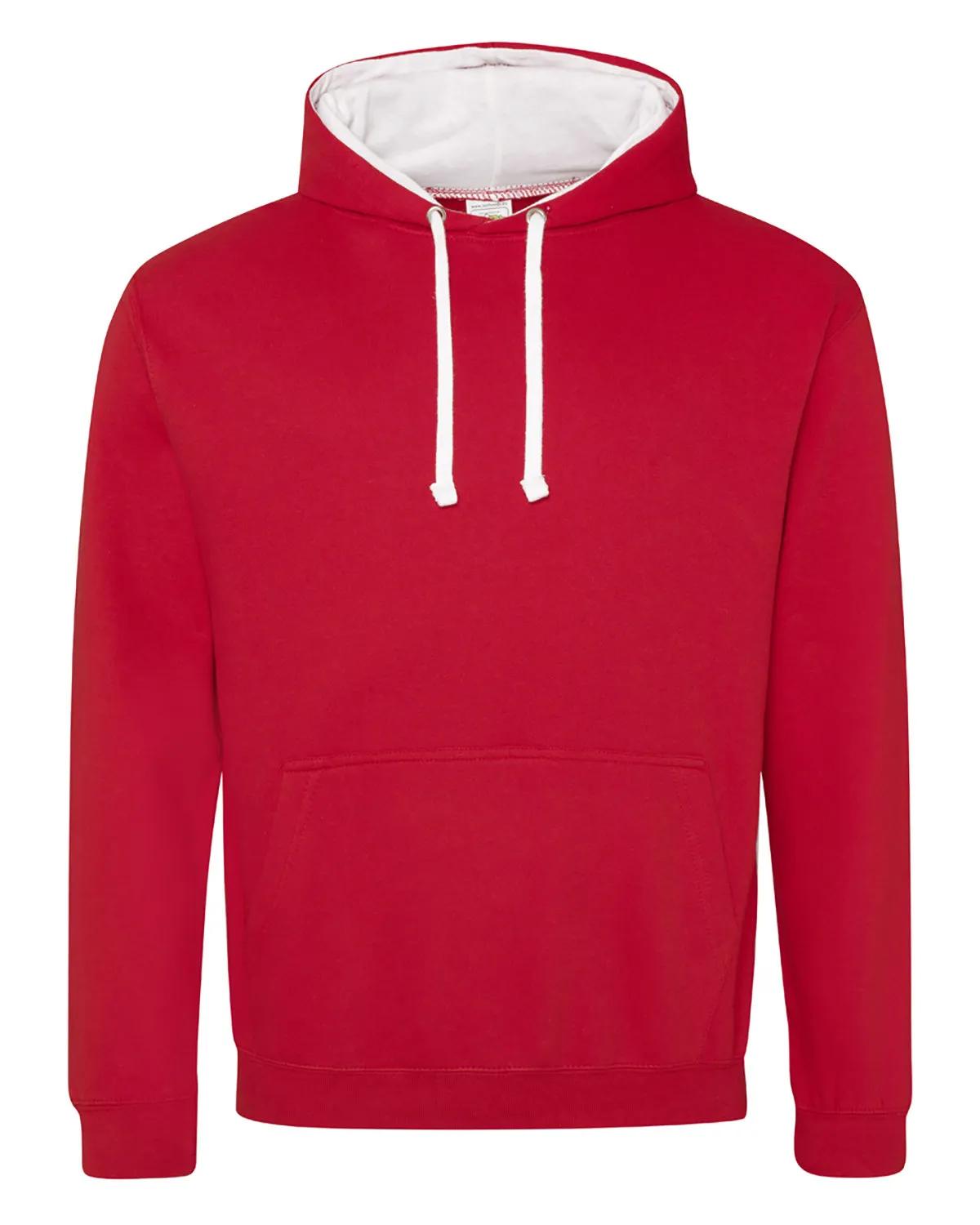 Adult Midweight Varsity Contrast Hooded Sweatshirt 11 of 37