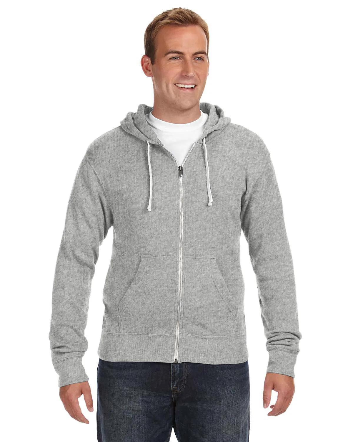 Adult Triblend Full-Zip Fleece Hooded Sweatshirt 1 of 23