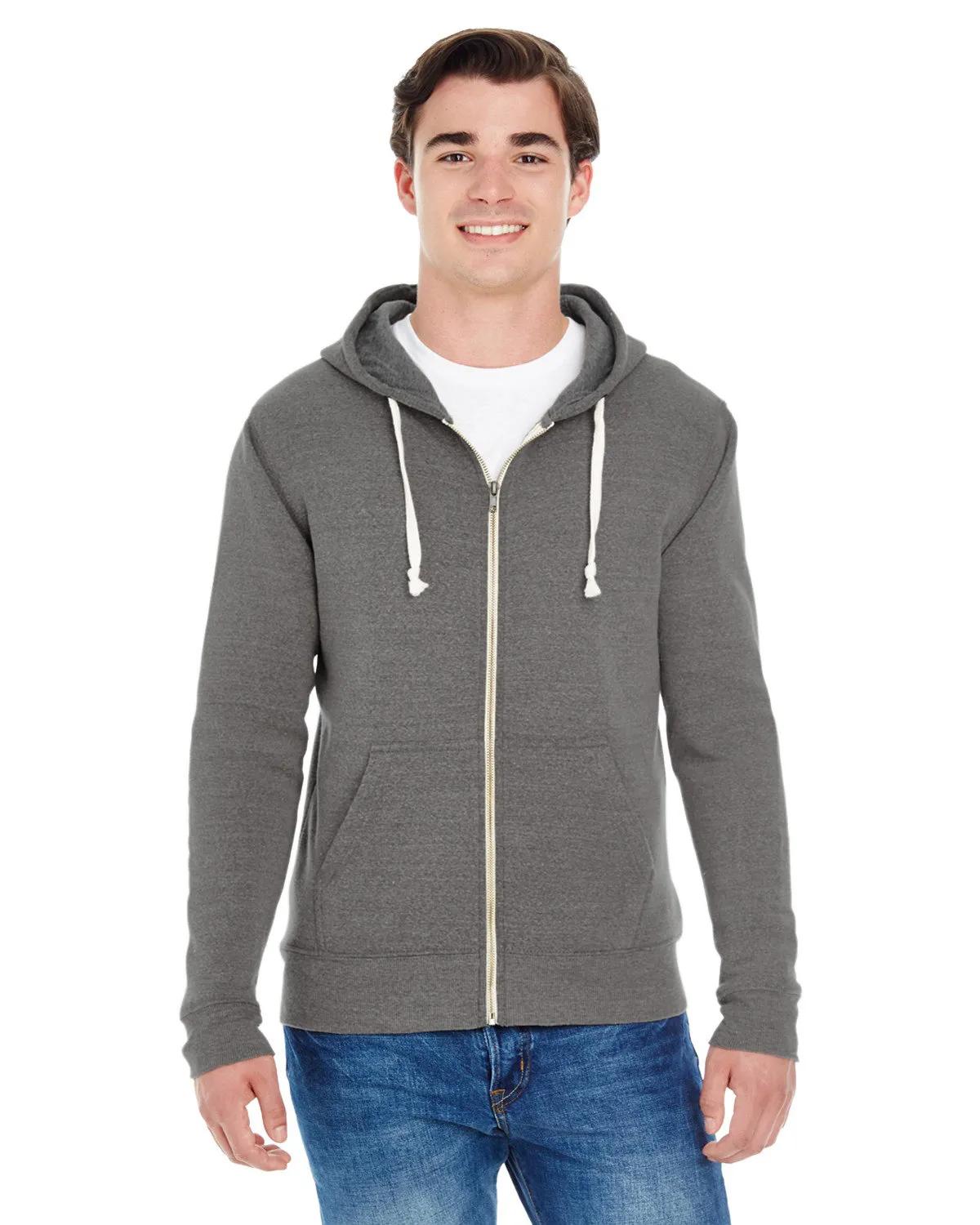 Adult Triblend Full-Zip Fleece Hooded Sweatshirt 7 of 23