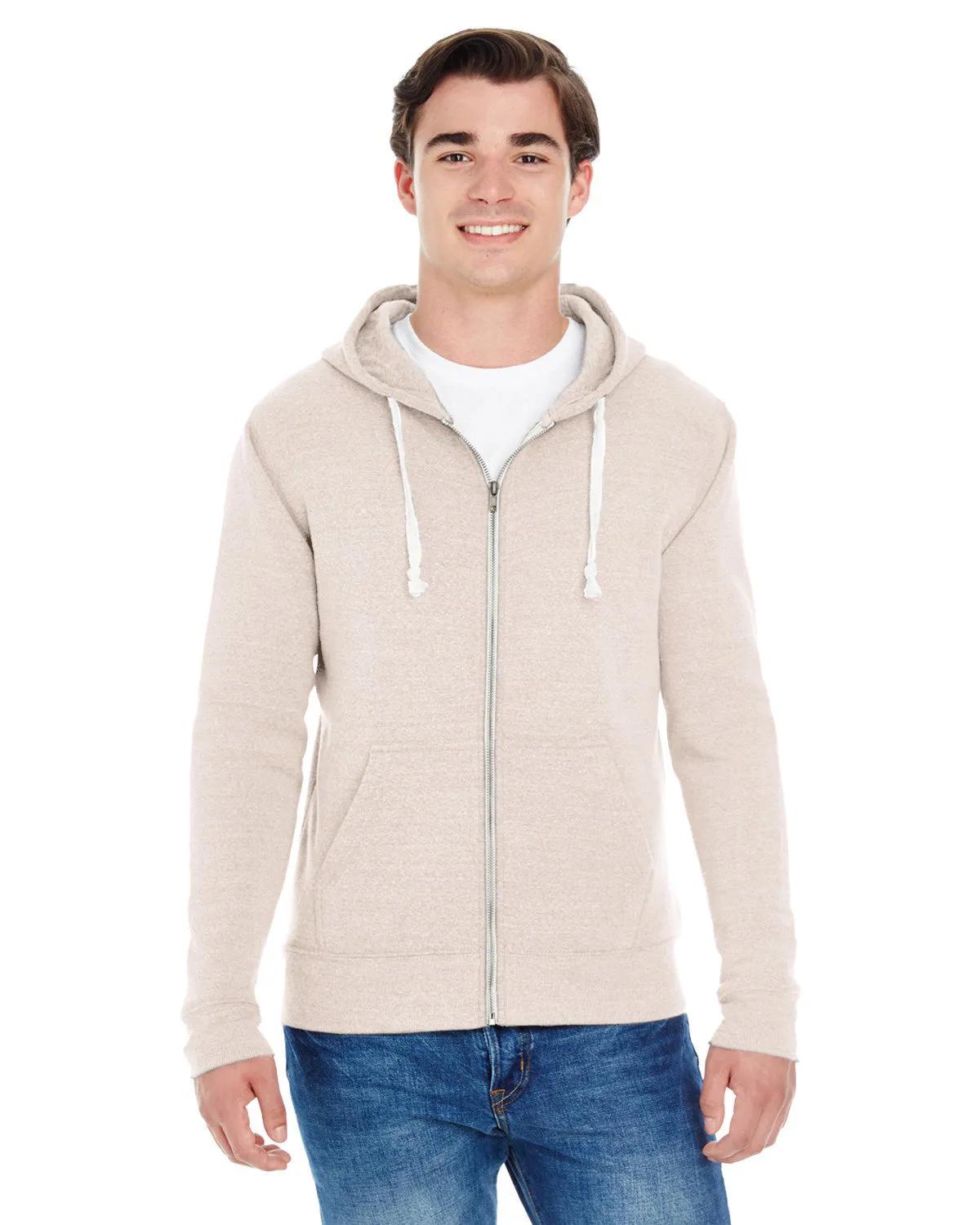 Adult Triblend Full-Zip Fleece Hooded Sweatshirt 3 of 23