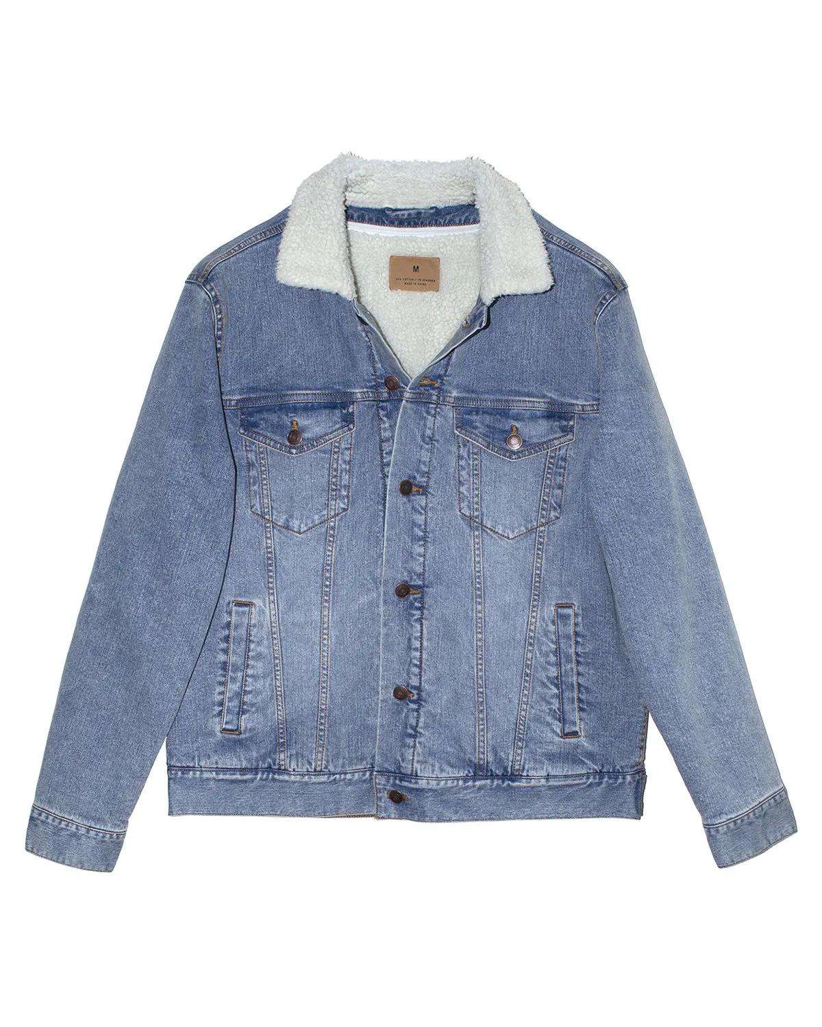 Unisex Sherpa-Lined Denim Jacket 4 of 8