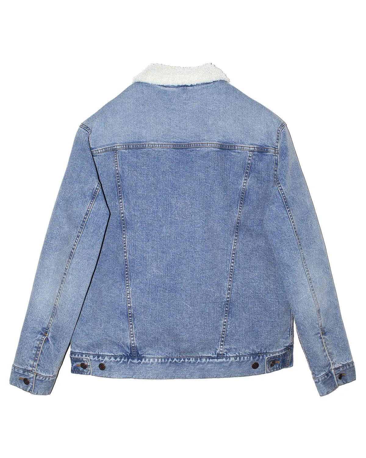 Unisex Sherpa-Lined Denim Jacket 4 of 8