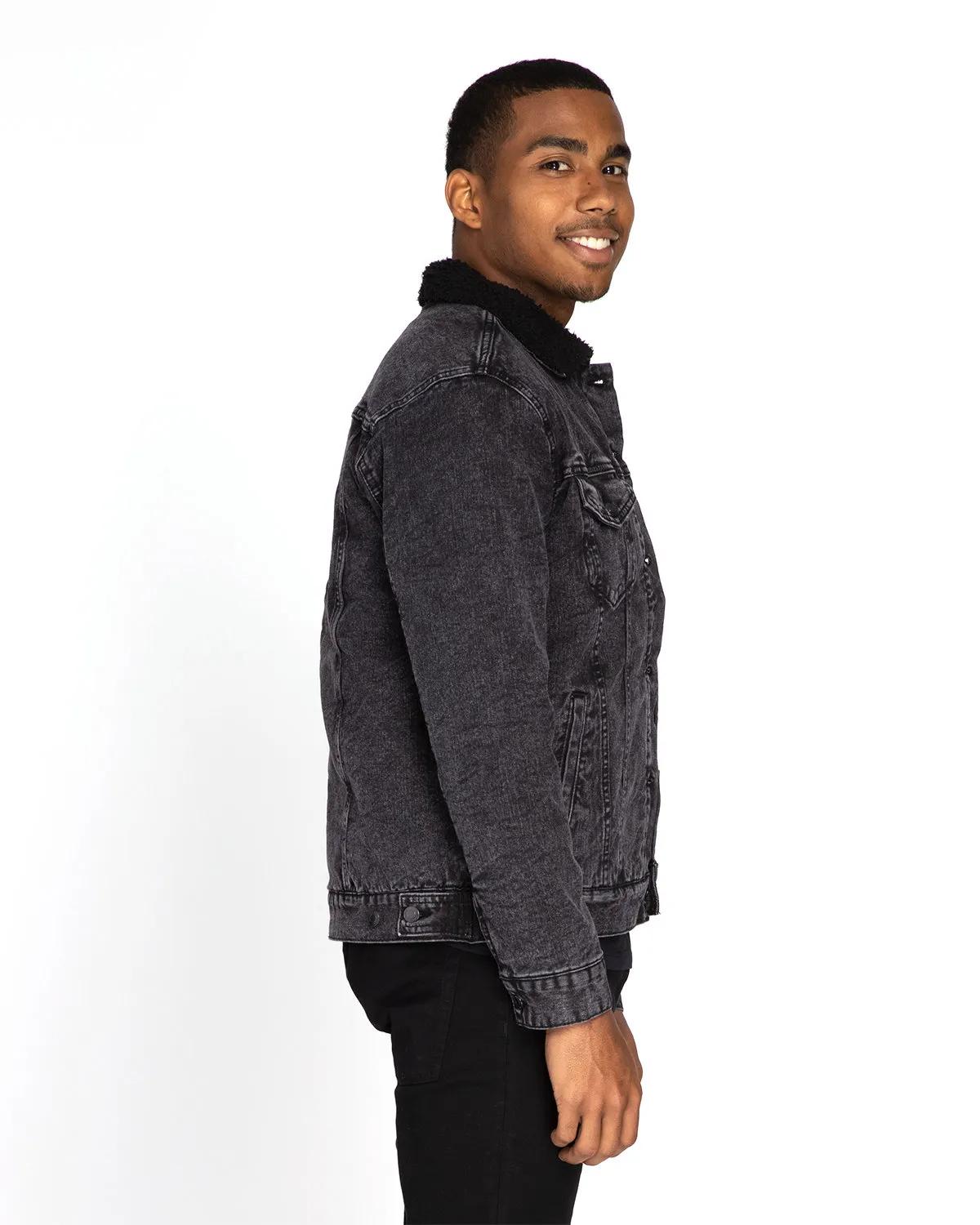 Unisex Sherpa-Lined Denim Jacket 6 of 8