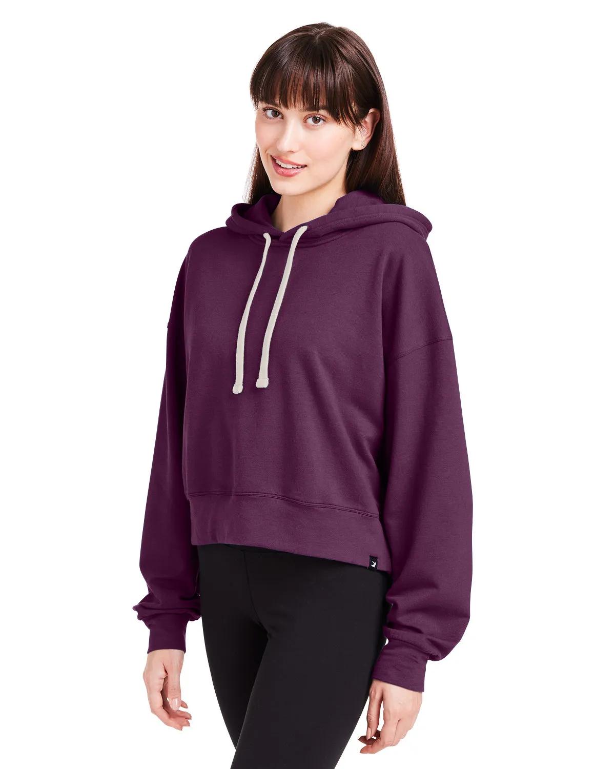 Ladies' Vintage Oversized Cropped Hooded Sweatshirt 5 of 31