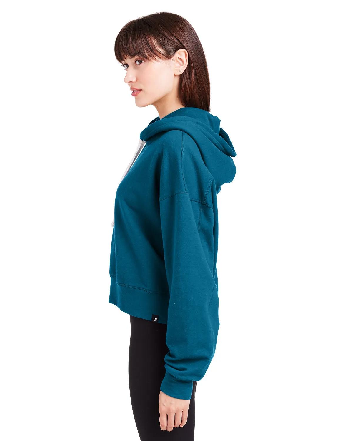 Ladies' Vintage Oversized Cropped Hooded Sweatshirt 23 of 31