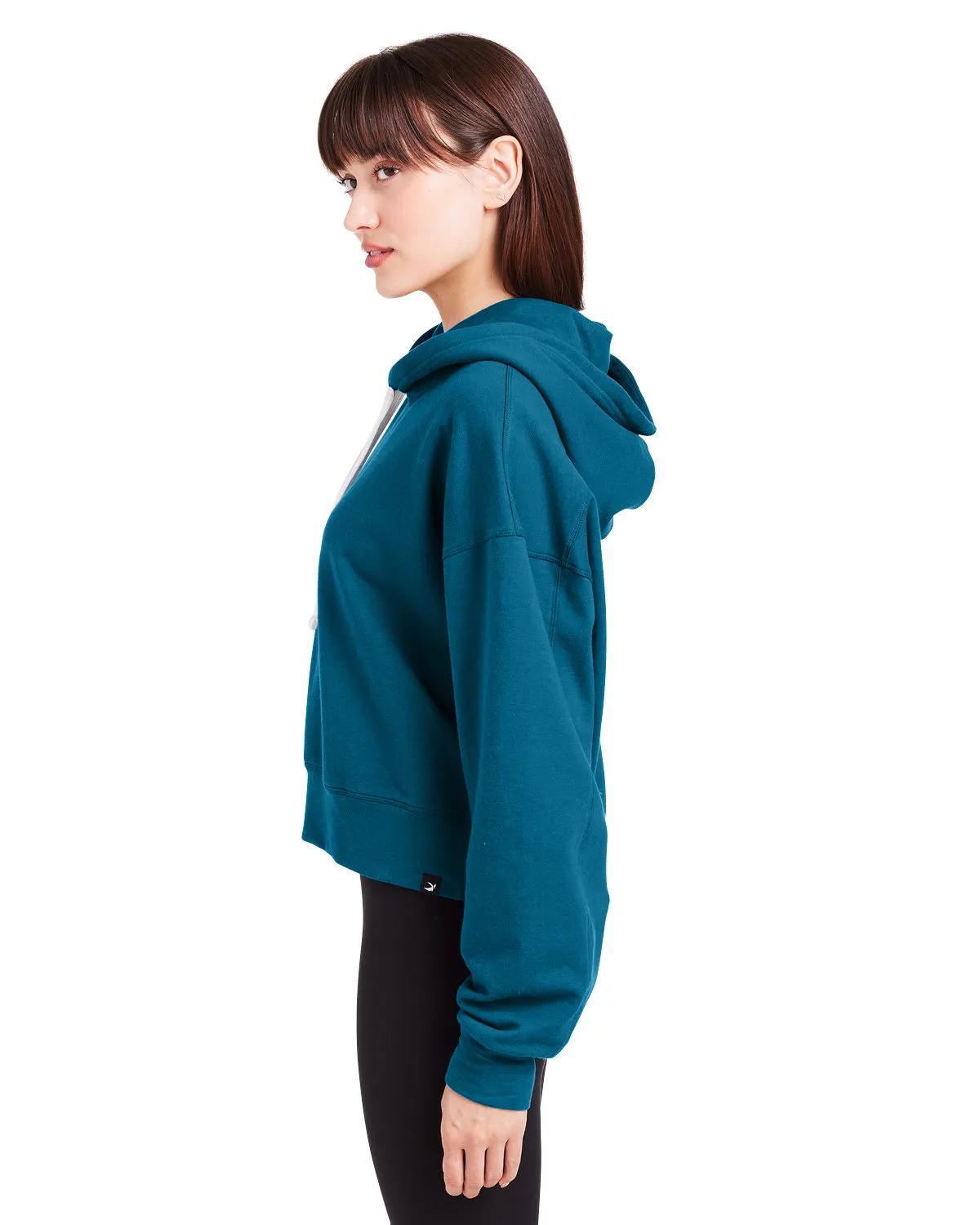 Ladies' Vintage Oversized Cropped Hooded Sweatshirt 26 of 31