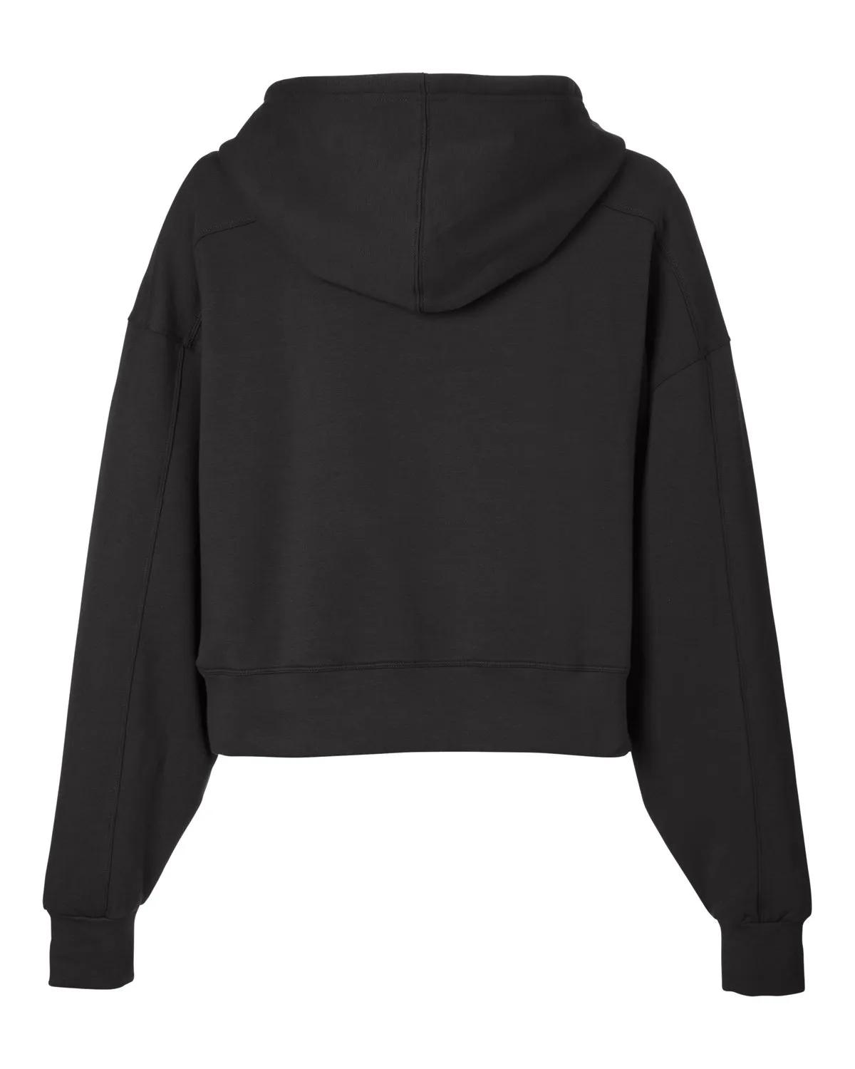 Ladies' Vintage Oversized Cropped Hooded Sweatshirt 28 of 31