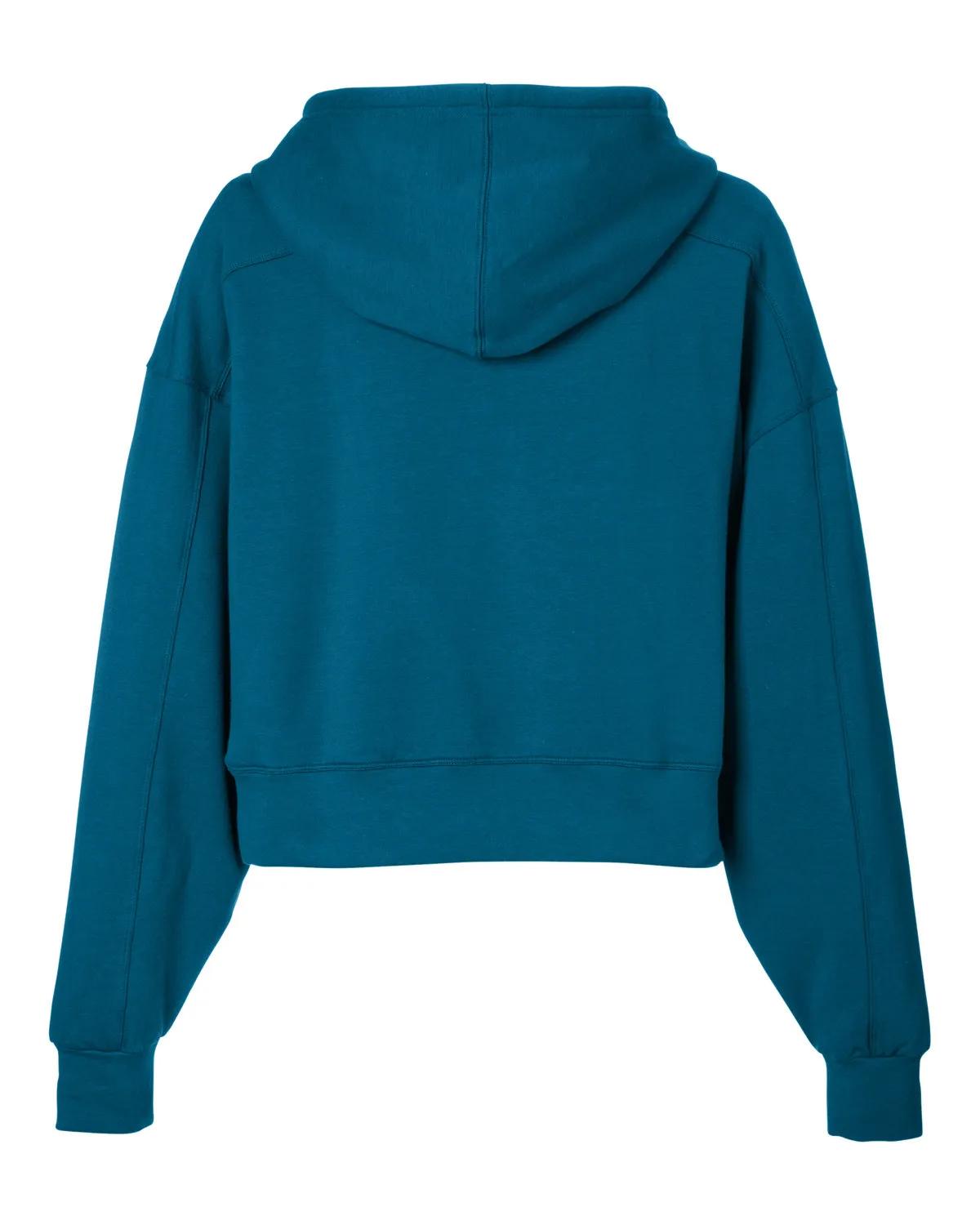 Ladies' Vintage Oversized Cropped Hooded Sweatshirt 29 of 31