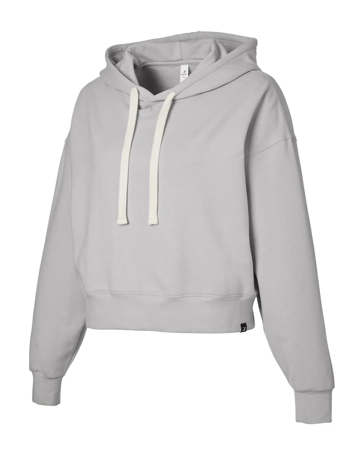 Ladies' Vintage Oversized Cropped Hooded Sweatshirt 12 of 31