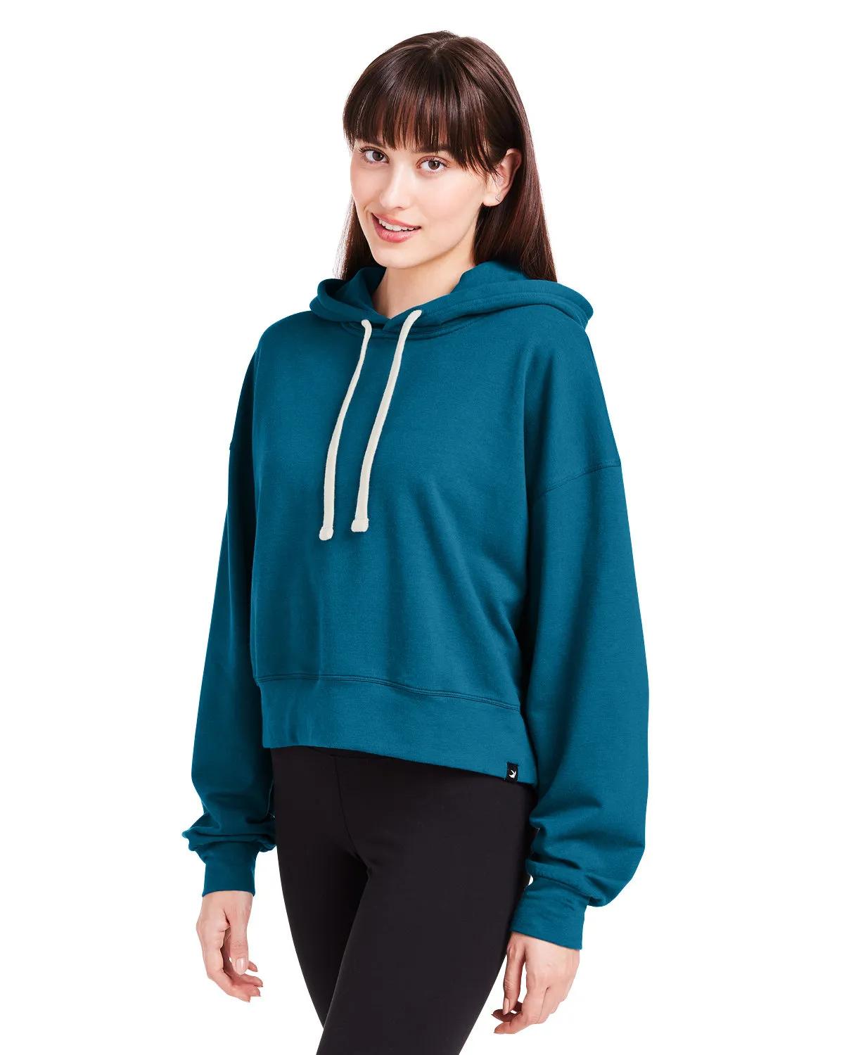 Ladies' Vintage Oversized Cropped Hooded Sweatshirt 22 of 31