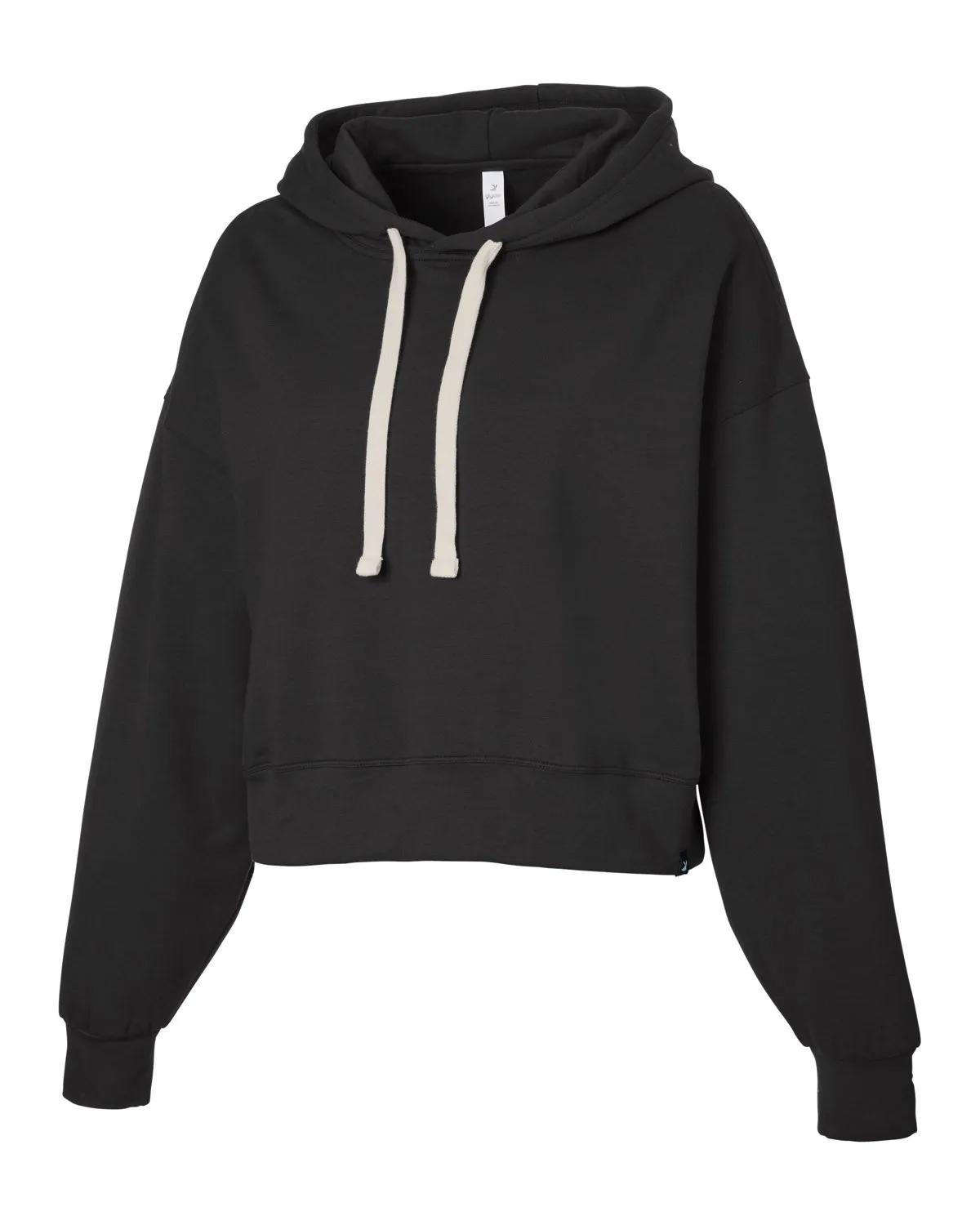 Ladies' Vintage Oversized Cropped Hooded Sweatshirt 20 of 31
