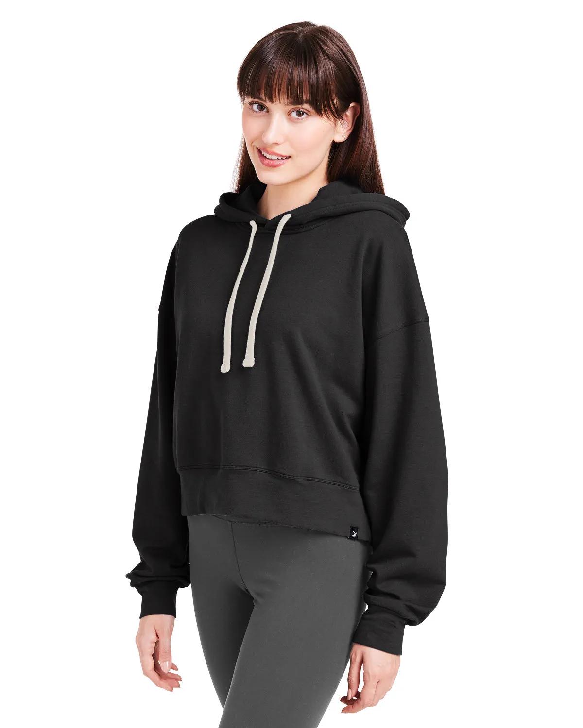 Ladies' Vintage Oversized Cropped Hooded Sweatshirt 16 of 31