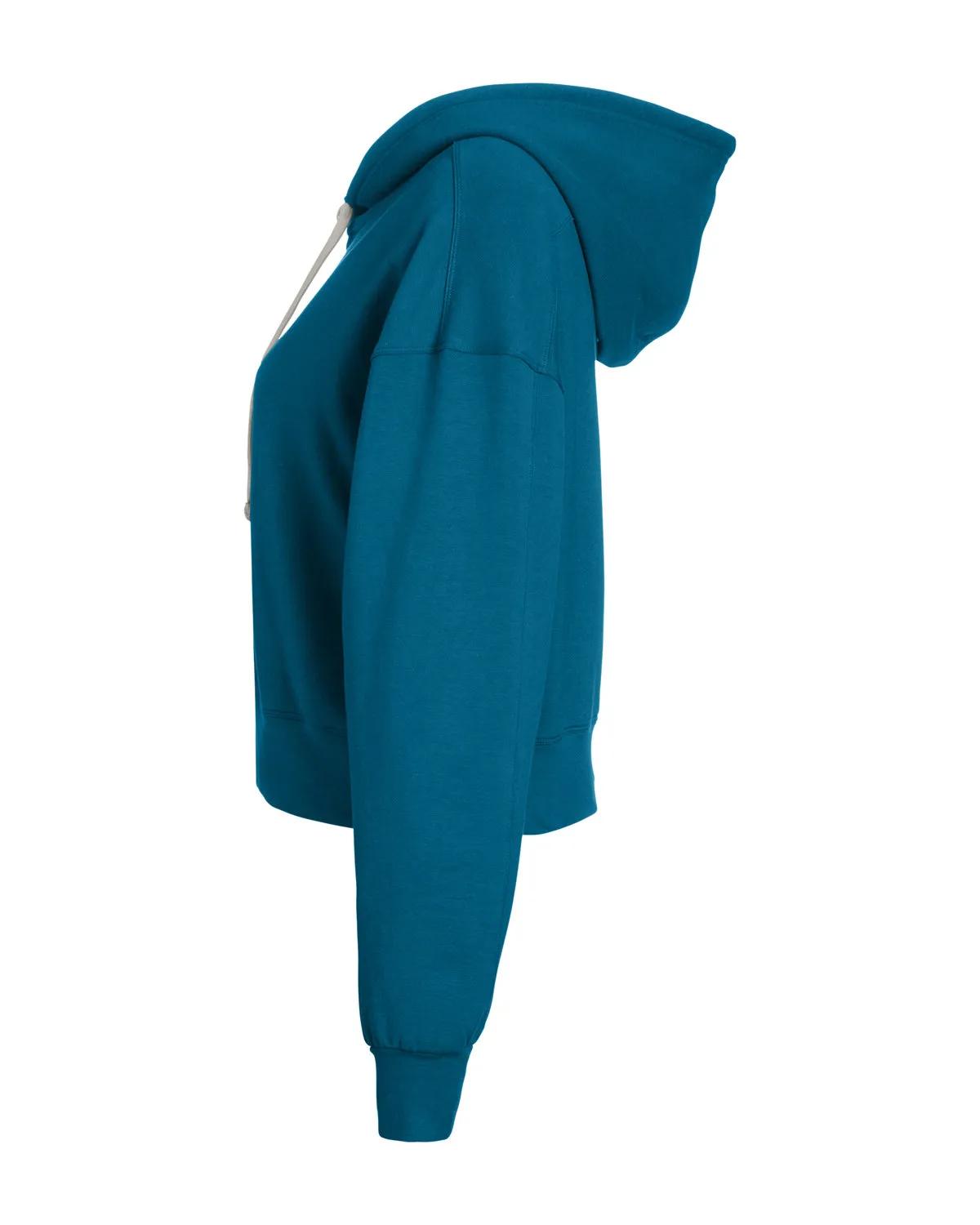 Ladies' Vintage Oversized Cropped Hooded Sweatshirt 27 of 31