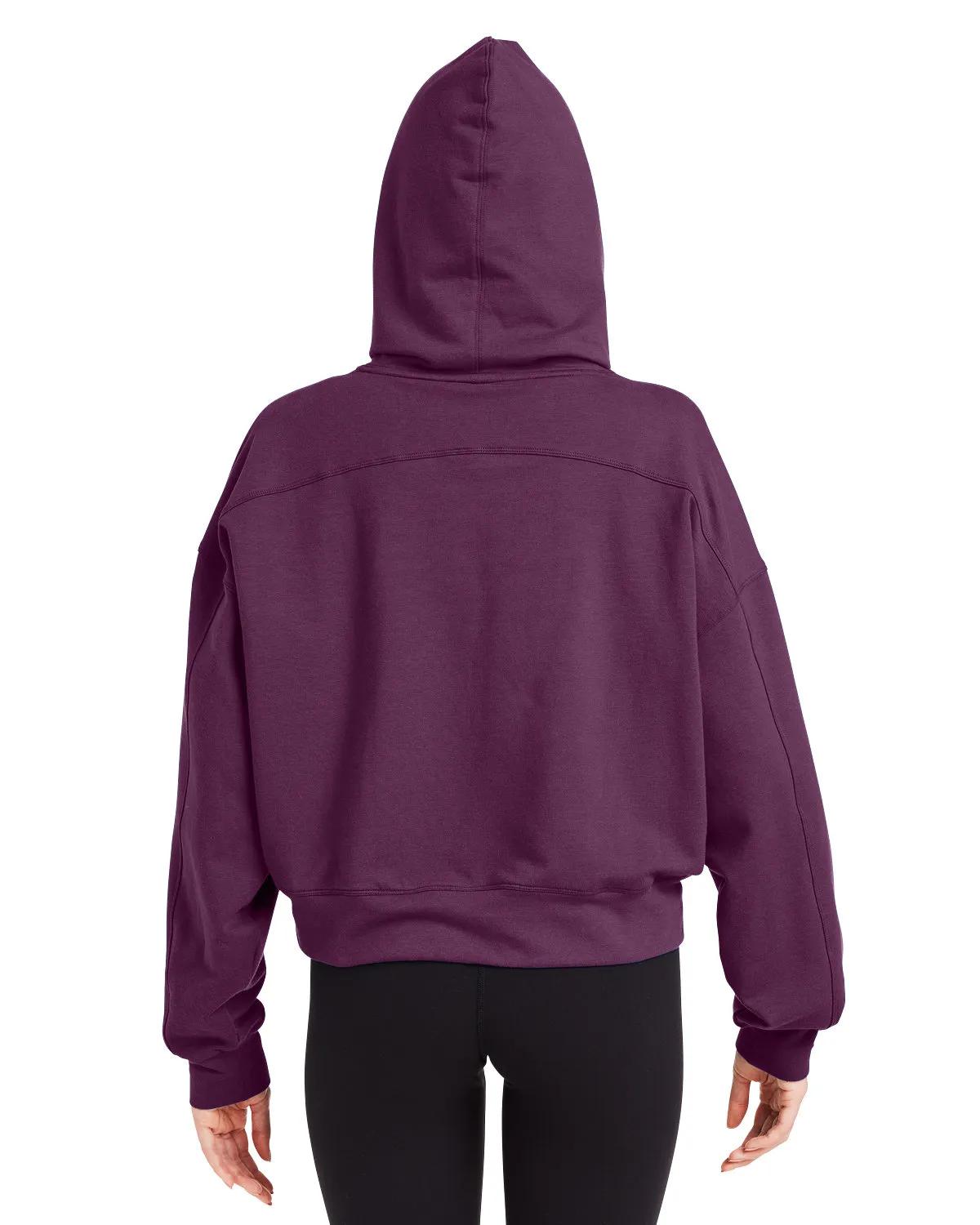 Ladies' Vintage Oversized Cropped Hooded Sweatshirt 6 of 31