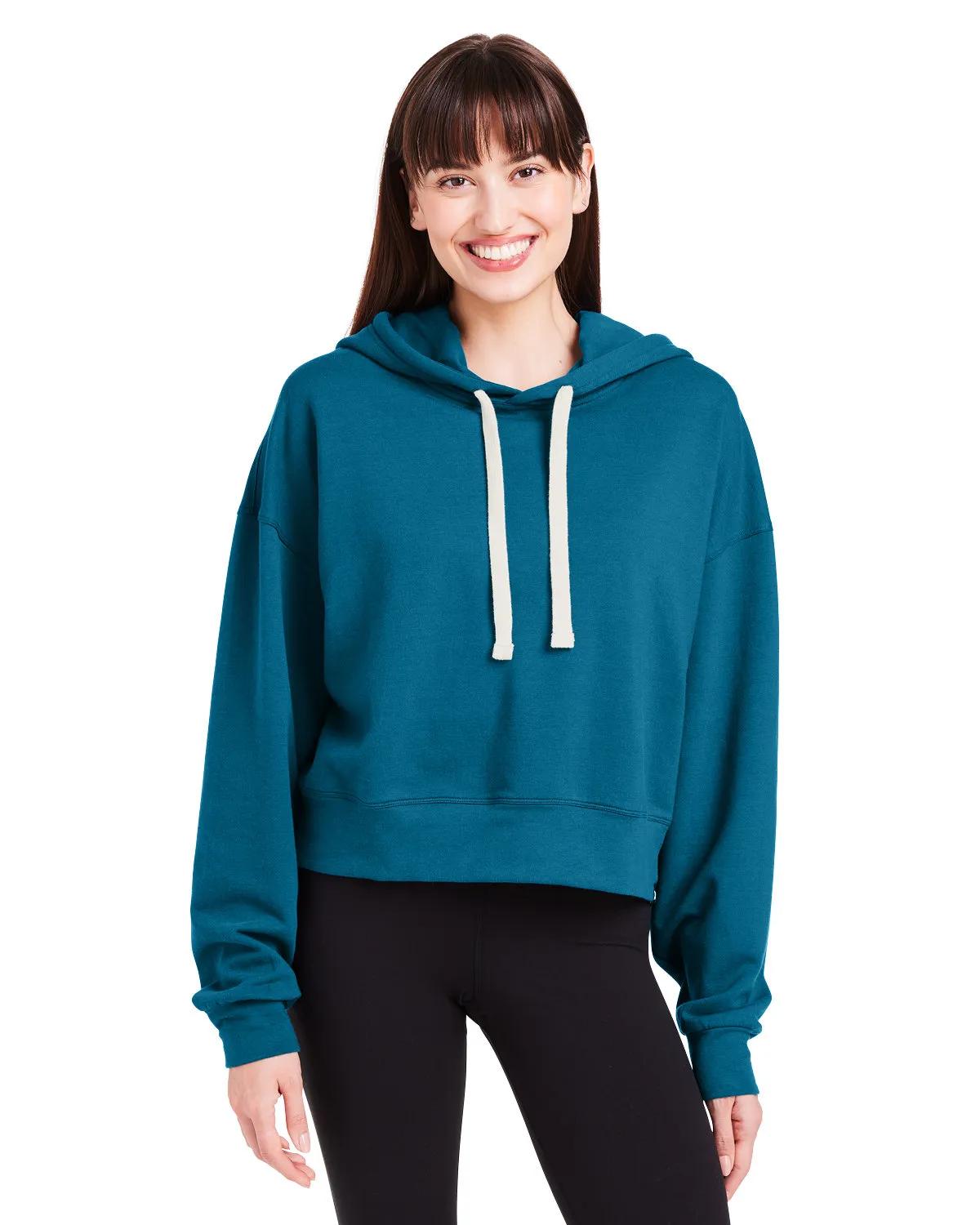 Ladies' Vintage Oversized Cropped Hooded Sweatshirt 3 of 31