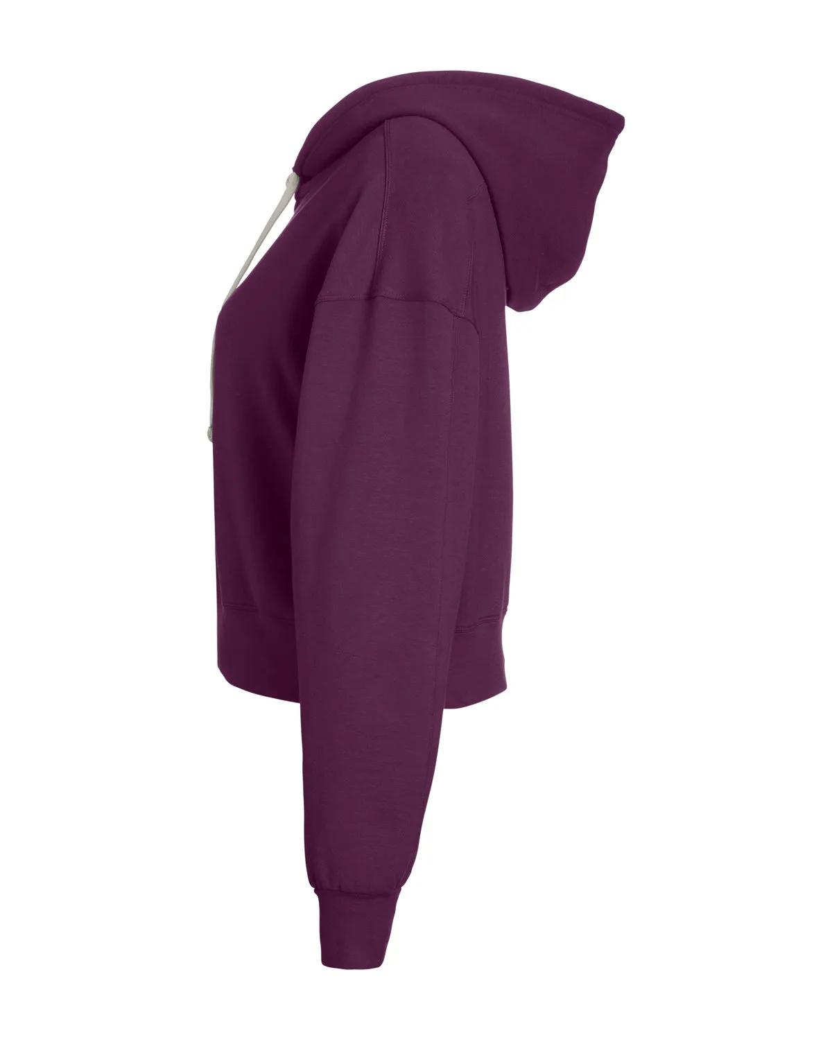 Ladies' Vintage Oversized Cropped Hooded Sweatshirt 4 of 31