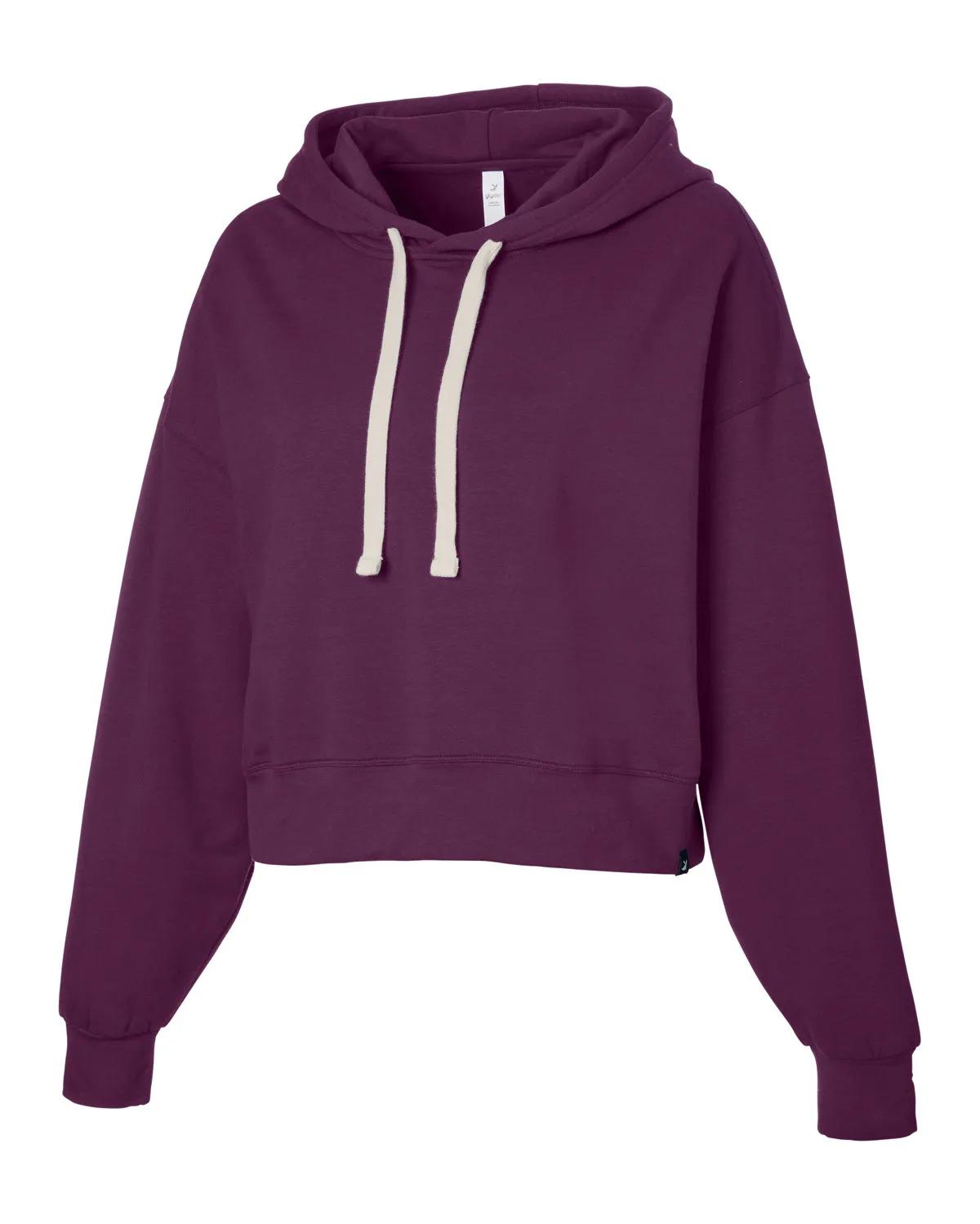 Ladies' Vintage Oversized Cropped Hooded Sweatshirt 30 of 31