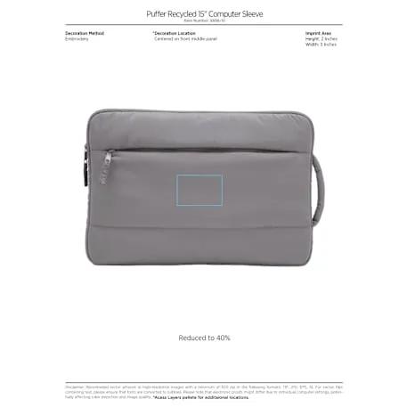 Puffer Recycled 15" Computer Sleeve 2 of 9