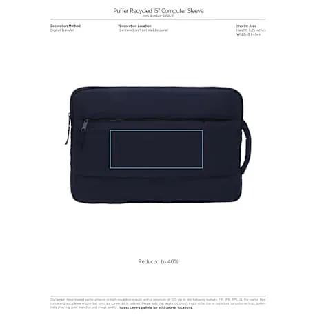 Puffer Recycled 15" Computer Sleeve 3 of 9