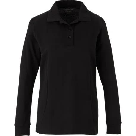 PALO Long Sleeve 100% Cotton Pique Polo - Women's