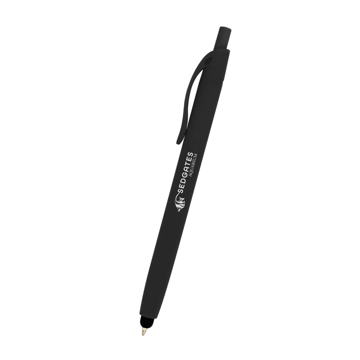 Zinnia Rubberized Pen With Stylus 1 of 7
