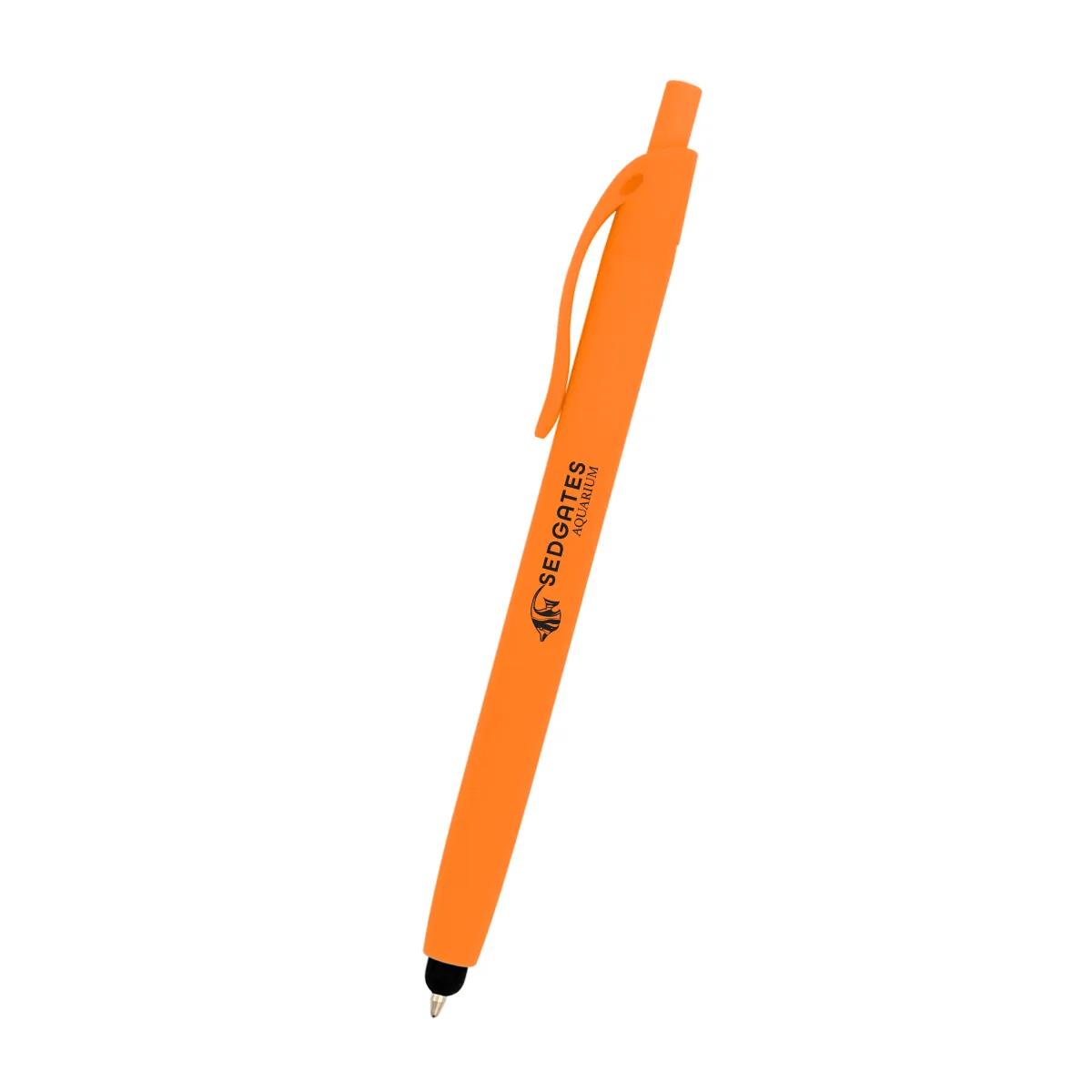Zinnia Rubberized Pen With Stylus 3 of 7