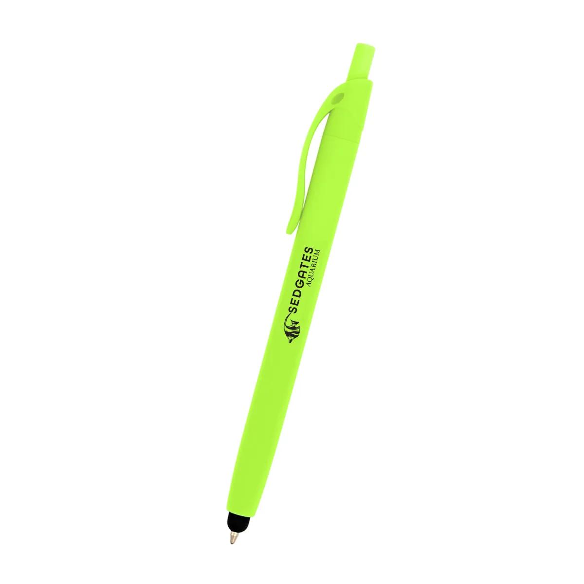 Zinnia Rubberized Pen With Stylus 2 of 7