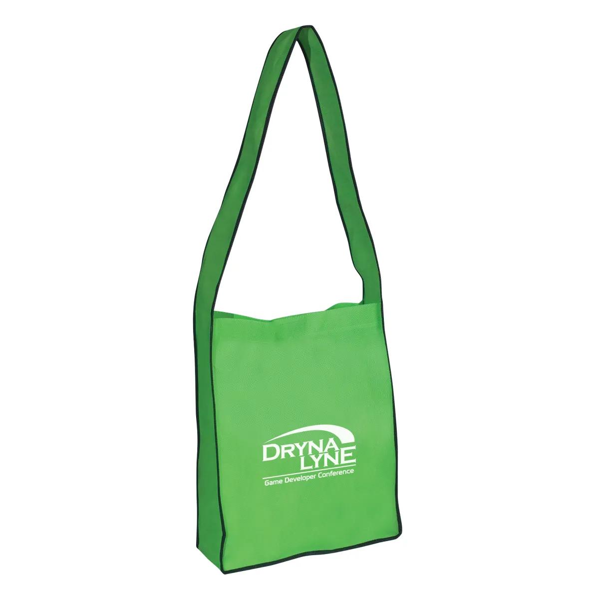 Non-Woven Messenger Tote Bag With Hook And Loop Closure 1 of 1