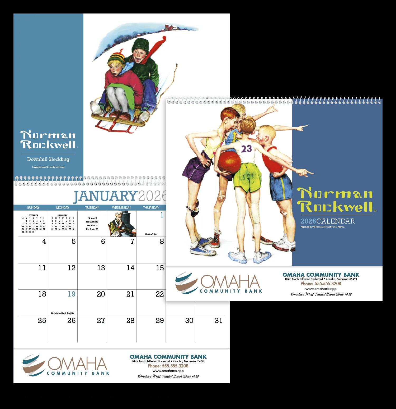 HotLine® Products Norman Rockwell Appointment Calendar - Spiral 4 of 42