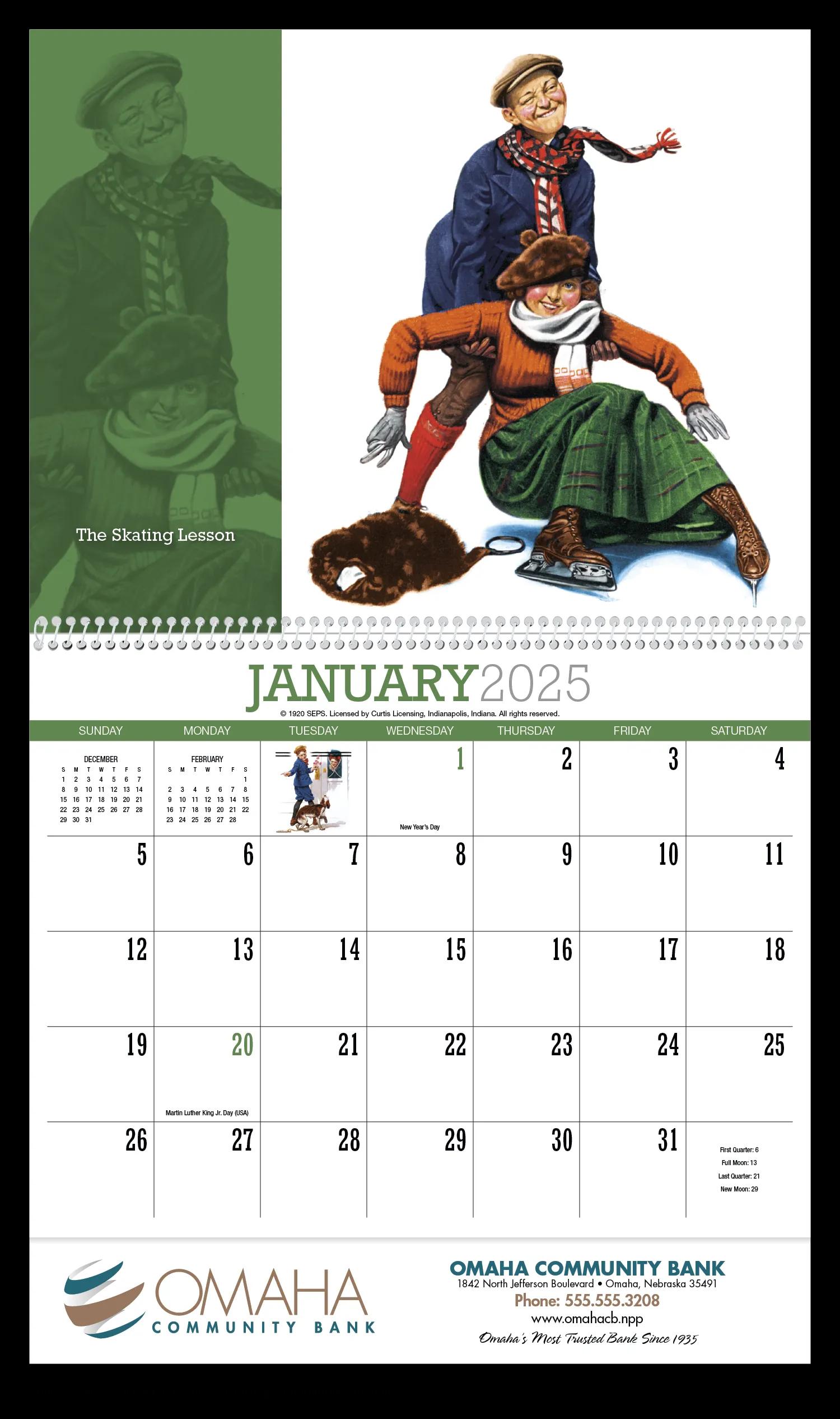 HotLine® Products Norman Rockwell Appointment Calendar - Spiral 2 of 42