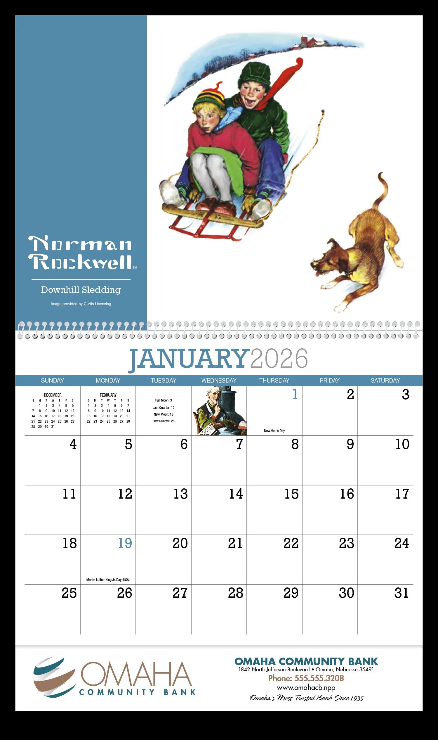 HotLine® Products Norman Rockwell Appointment Calendar - Spiral 16 of 42