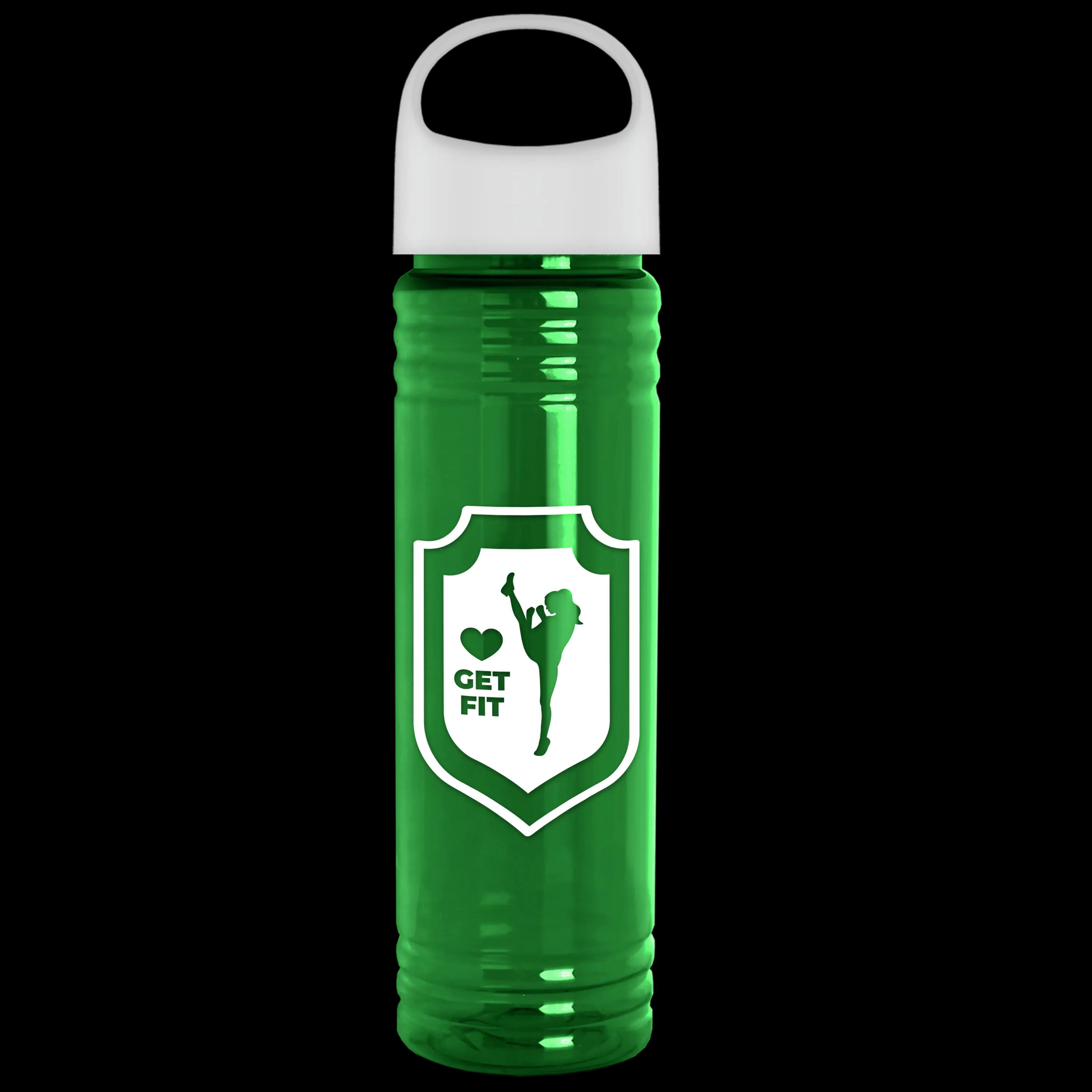 Garyline® Slim Fit RPET Bottle with Oval Crest Lid - 24 oz.