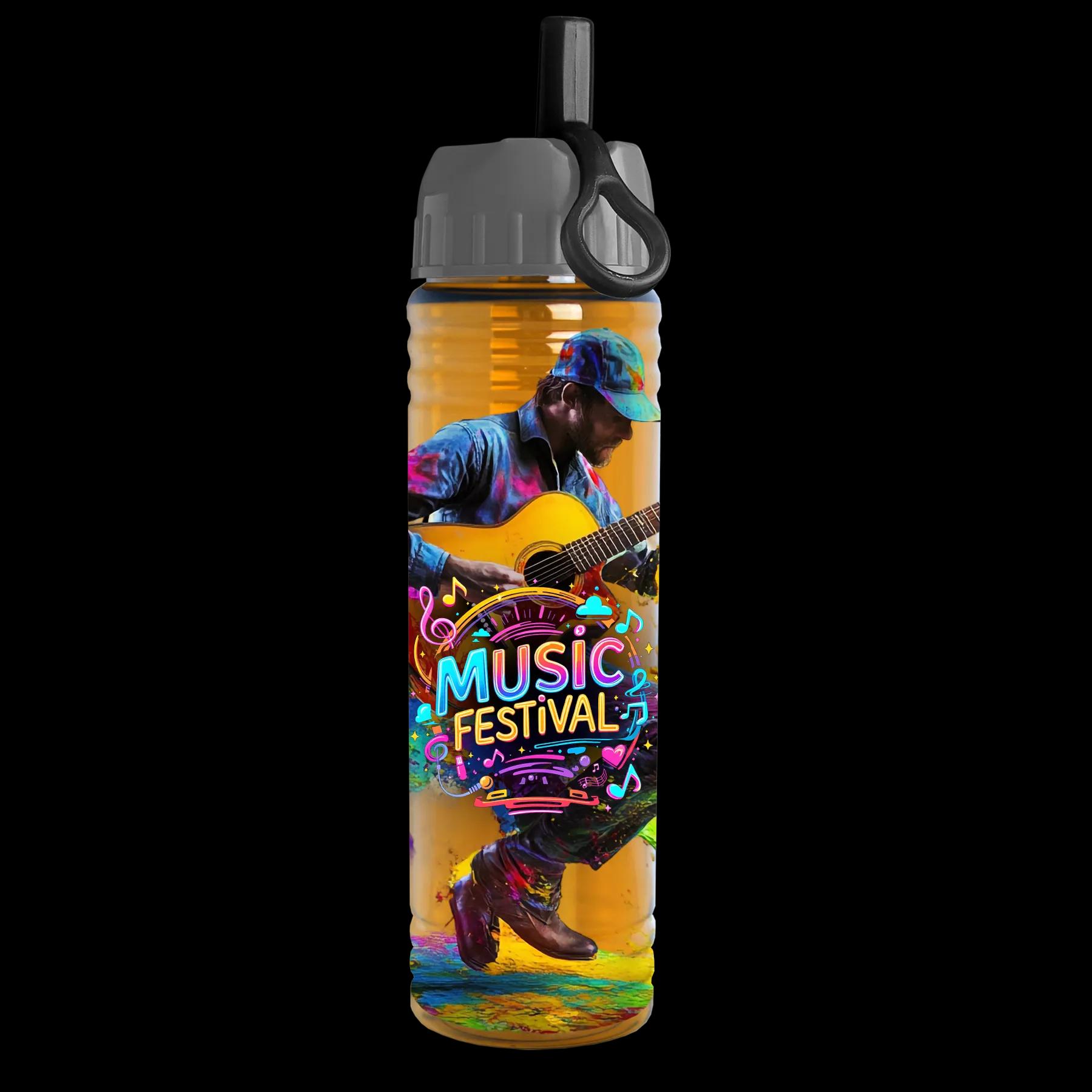 Garyline® Slim Fit RPET Bottle with Ring-Straw Lid - 24 oz. 28 of 48
