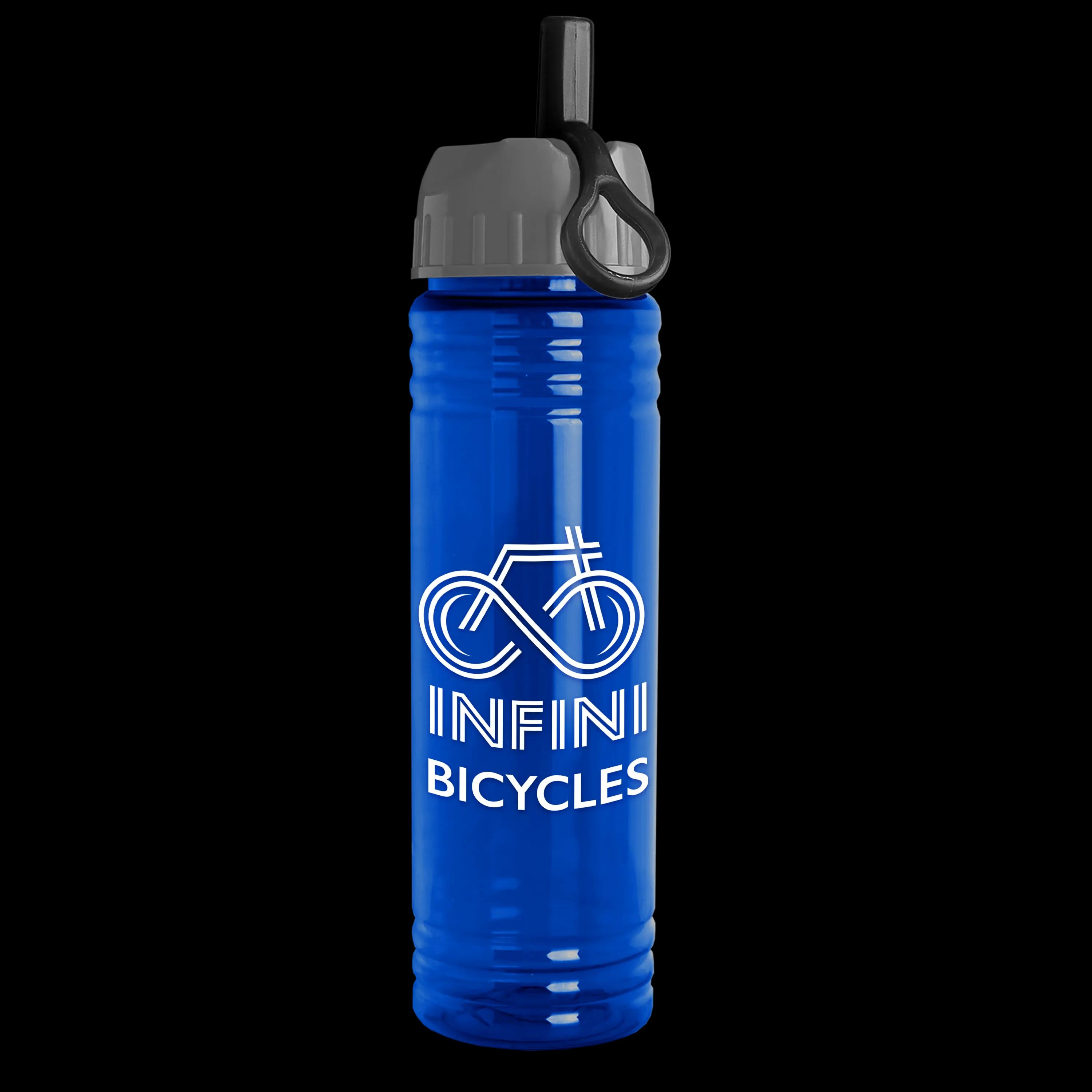 Garyline® Slim Fit RPET Bottle with Ring-Straw Lid - 24 oz. 6 of 48