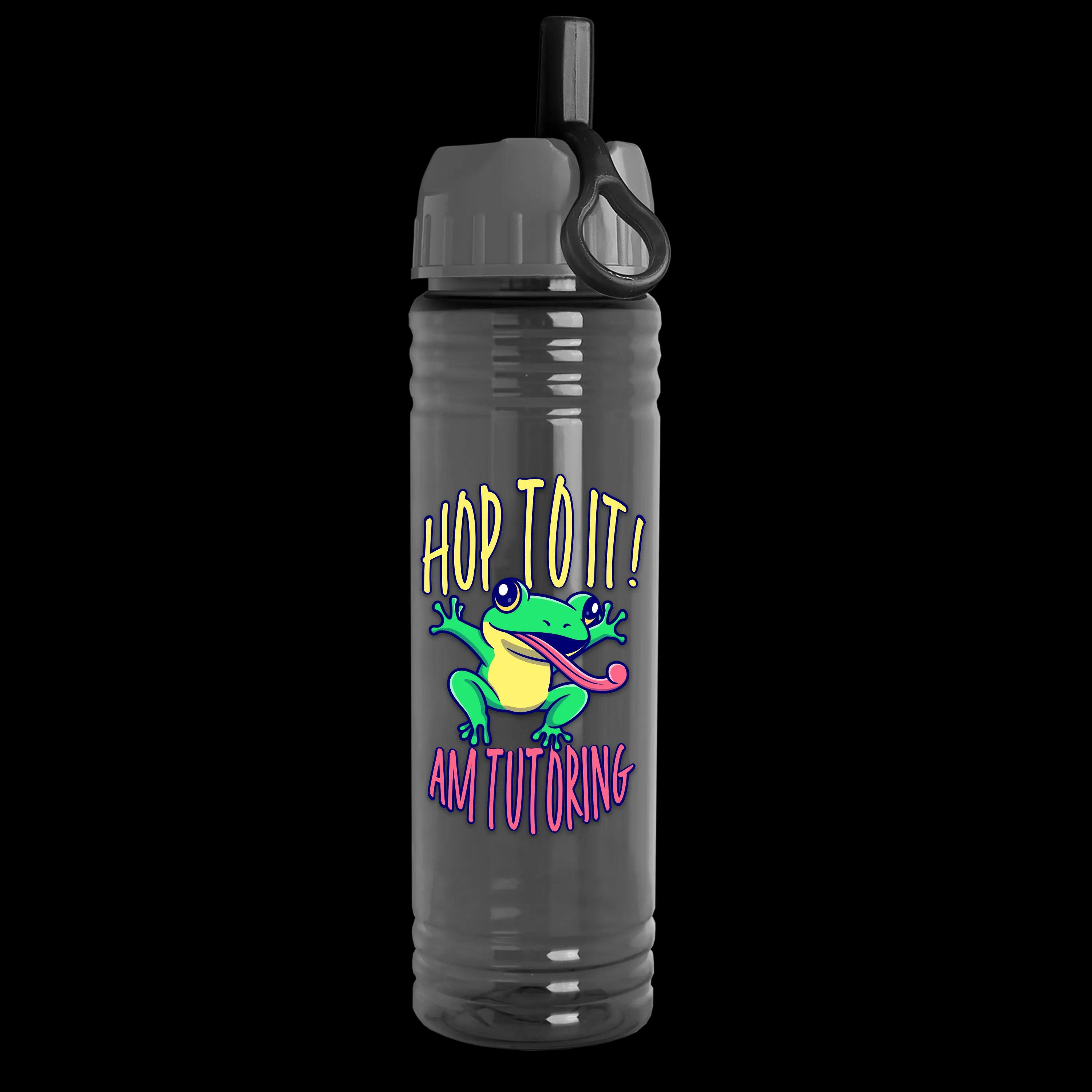 Garyline® Slim Fit RPET Bottle with Ring-Straw Lid - 24 oz. 5 of 48