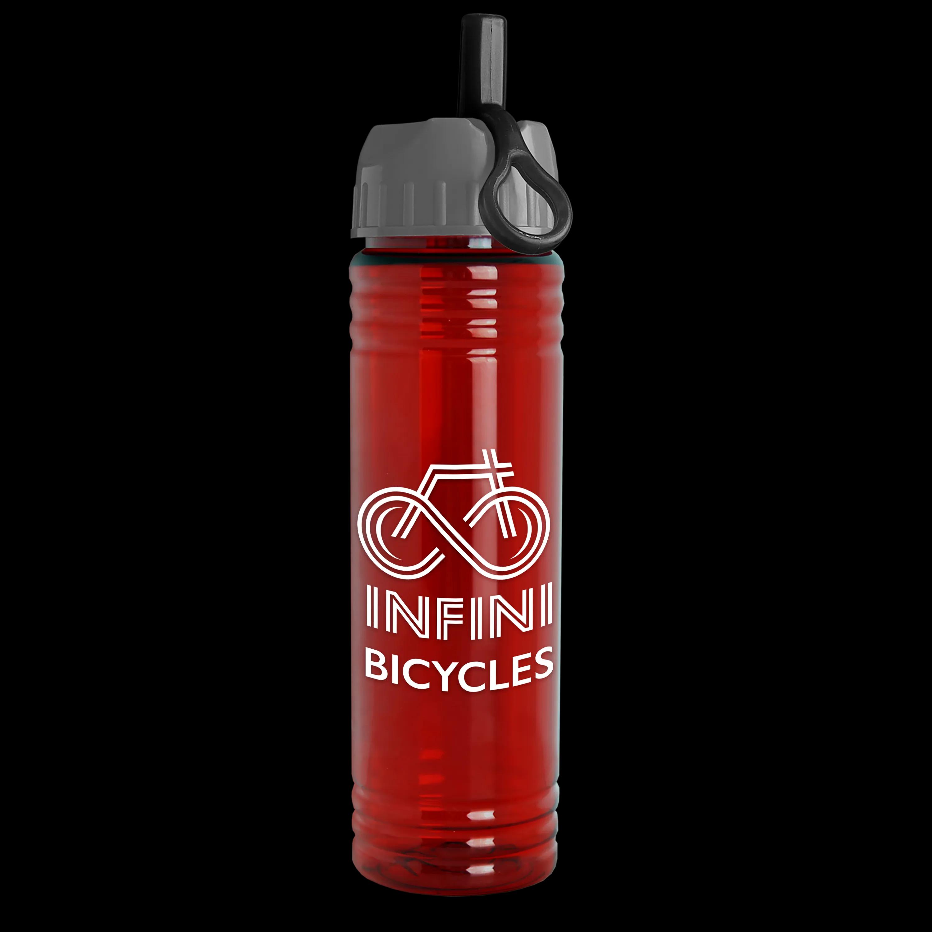 Garyline® Slim Fit RPET Bottle with Ring-Straw Lid - 24 oz. 1 of 48