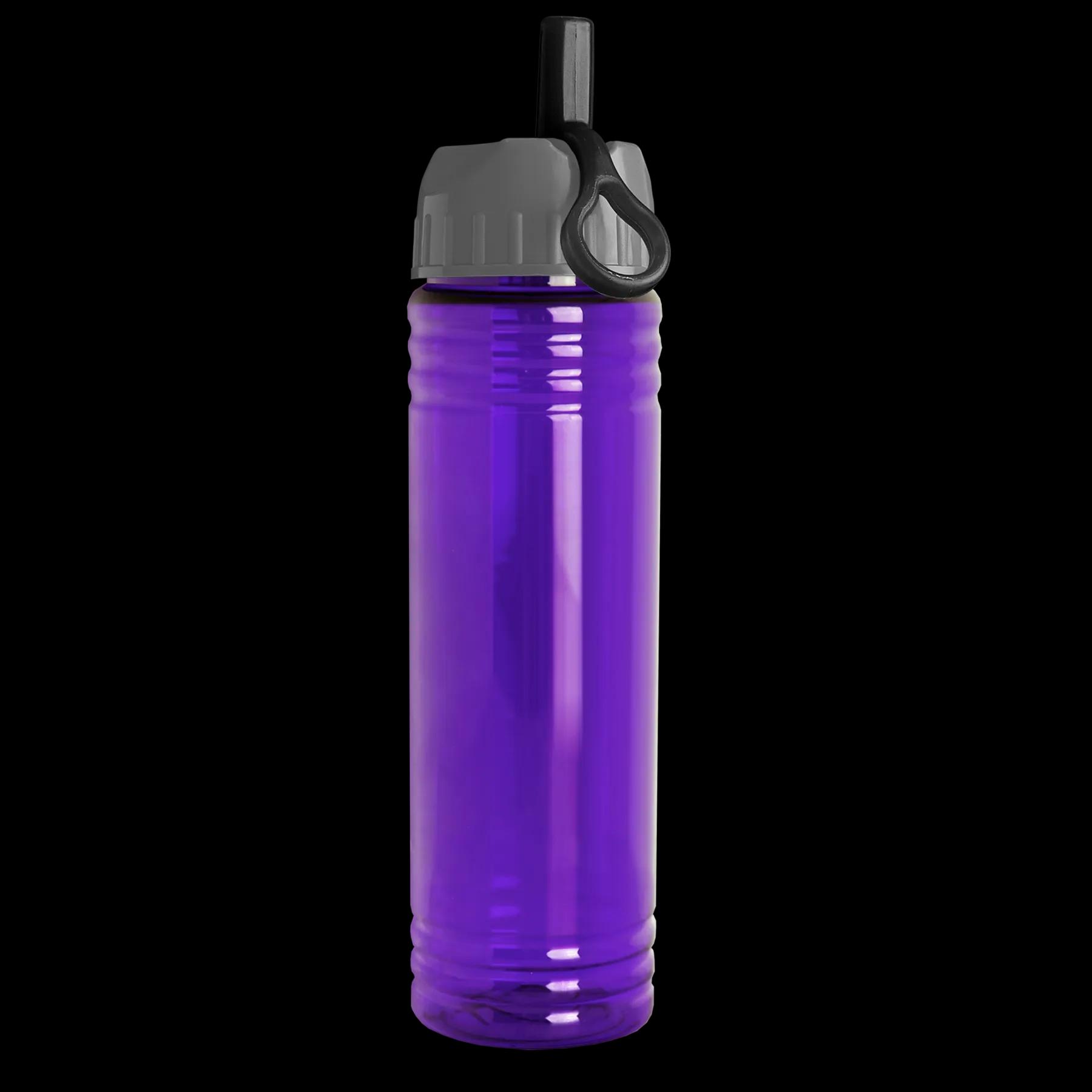 Garyline® Slim Fit RPET Bottle with Ring-Straw Lid - 24 oz. 24 of 48