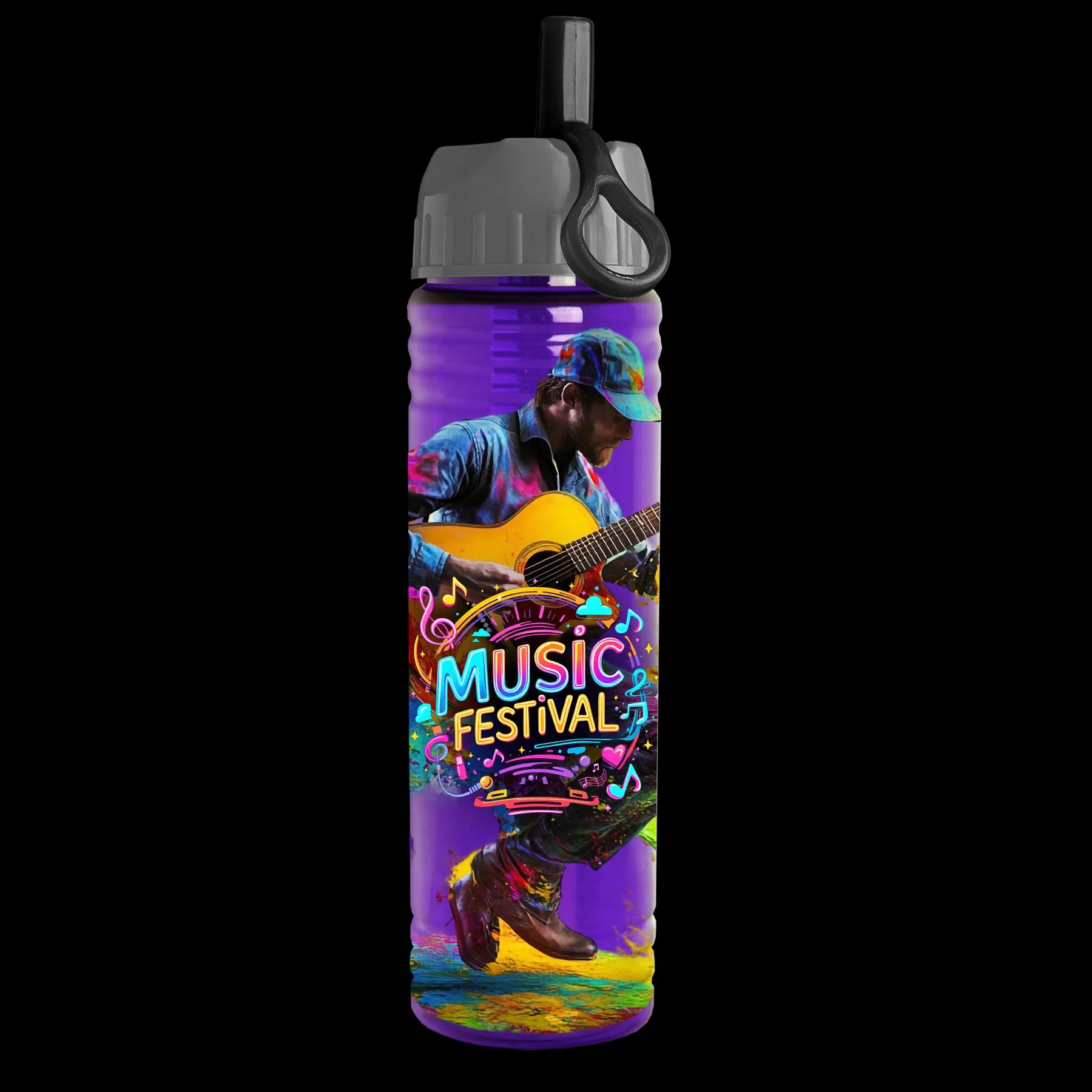 Garyline® Slim Fit RPET Bottle with Ring-Straw Lid - 24 oz. 30 of 48
