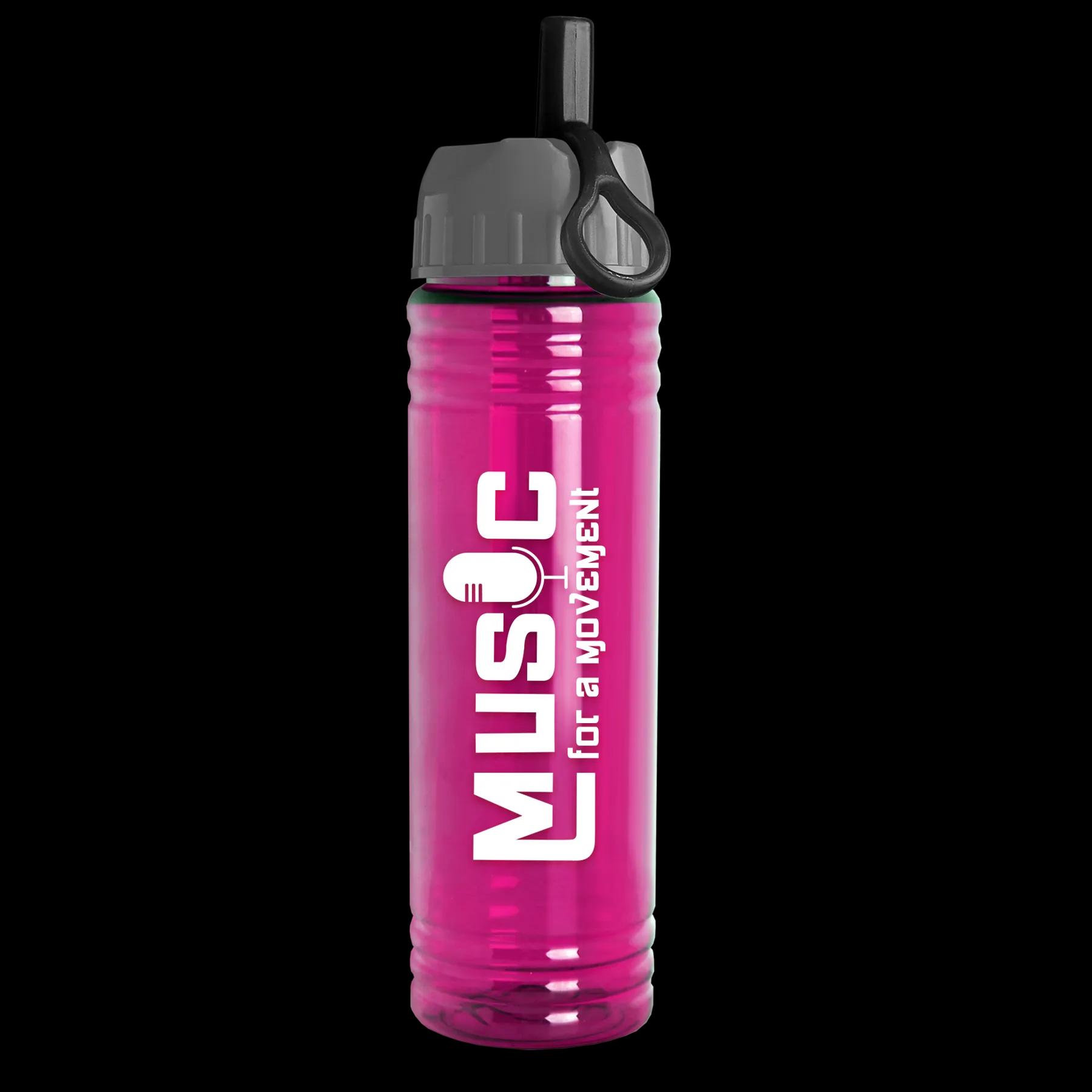 Garyline® Slim Fit RPET Bottle with Ring-Straw Lid - 24 oz. 25 of 48