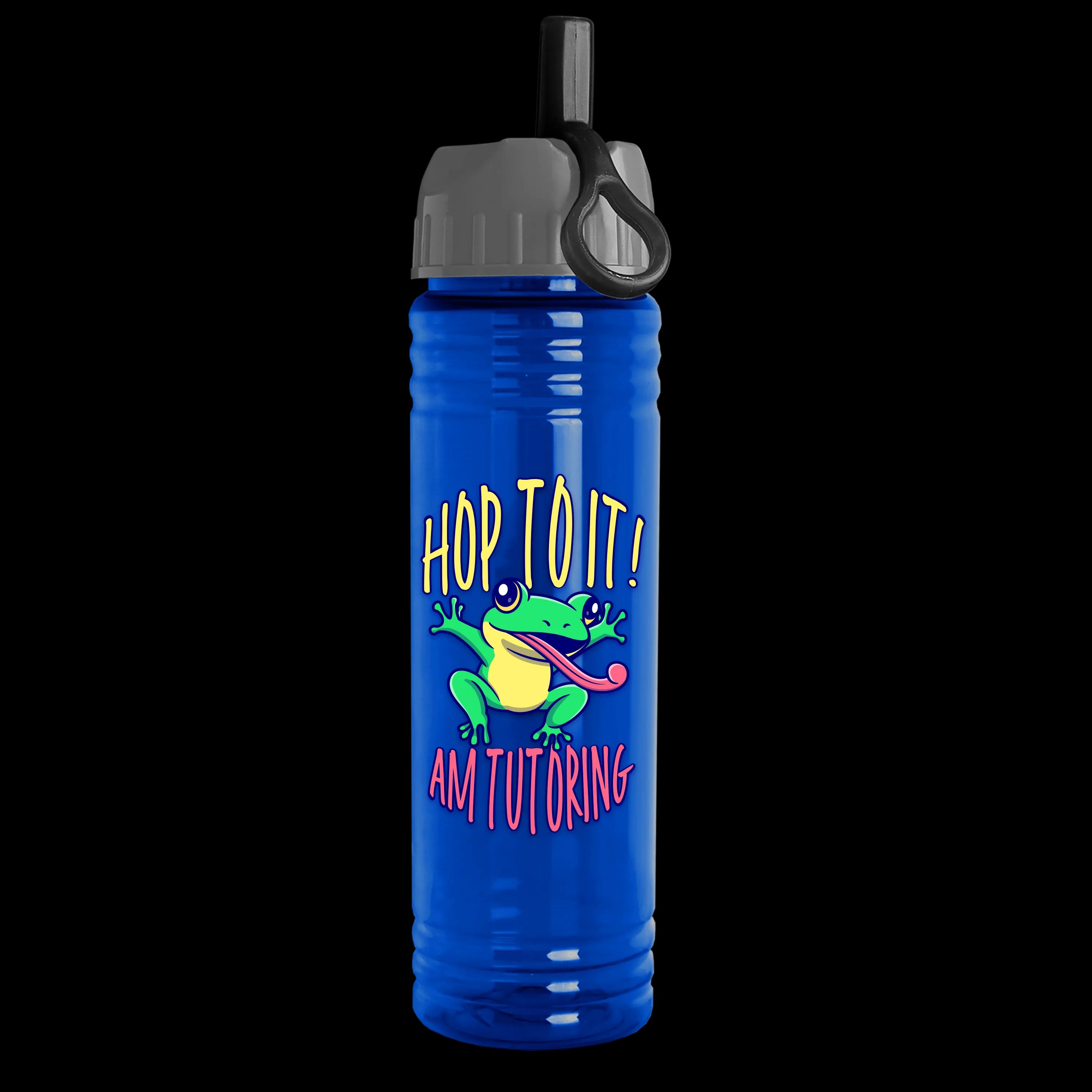 Garyline® Slim Fit RPET Bottle with Ring-Straw Lid - 24 oz. 42 of 48