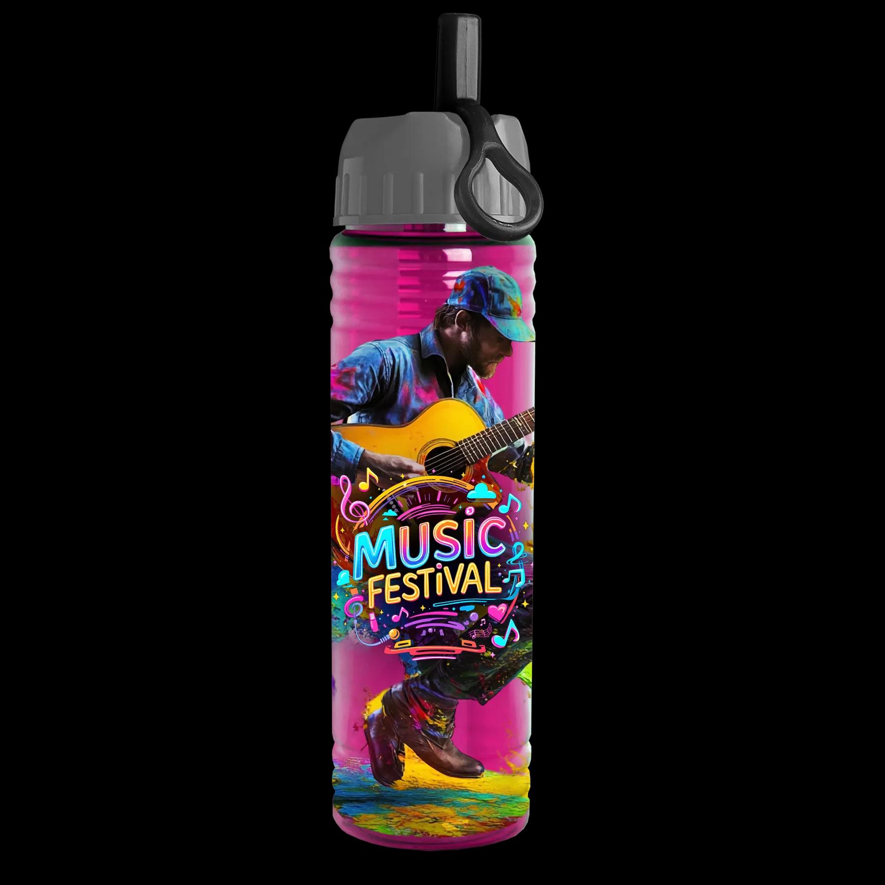 Garyline® Slim Fit RPET Bottle with Ring-Straw Lid - 24 oz. 26 of 48