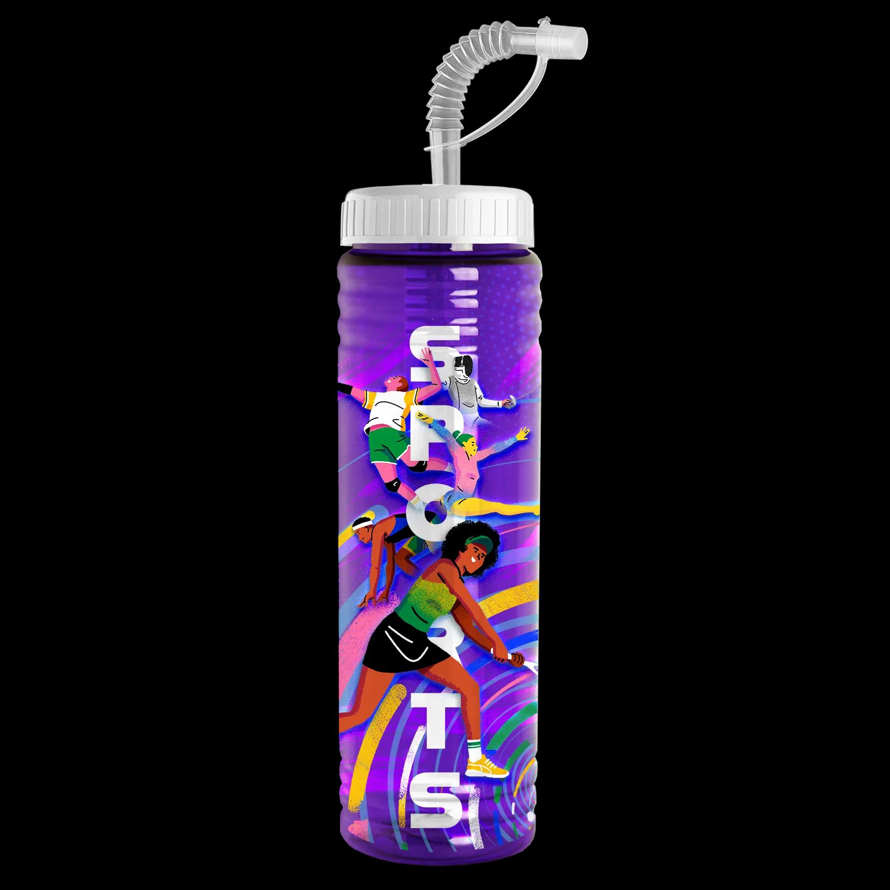 Garyline® Slim Fit RPET Bottle with Straw Lid - 24 oz. 209 of 233