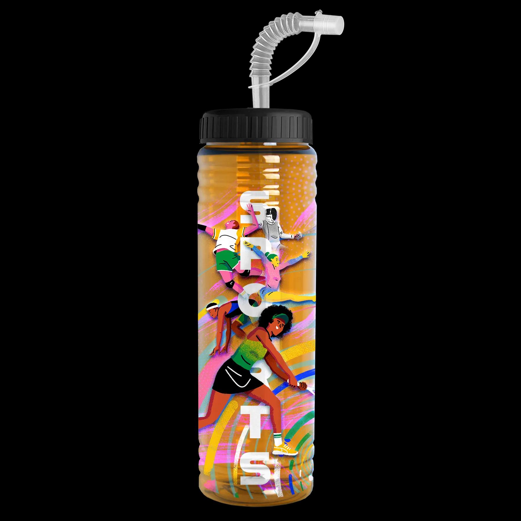 Garyline® Slim Fit RPET Bottle with Straw Lid - 24 oz. 179 of 233