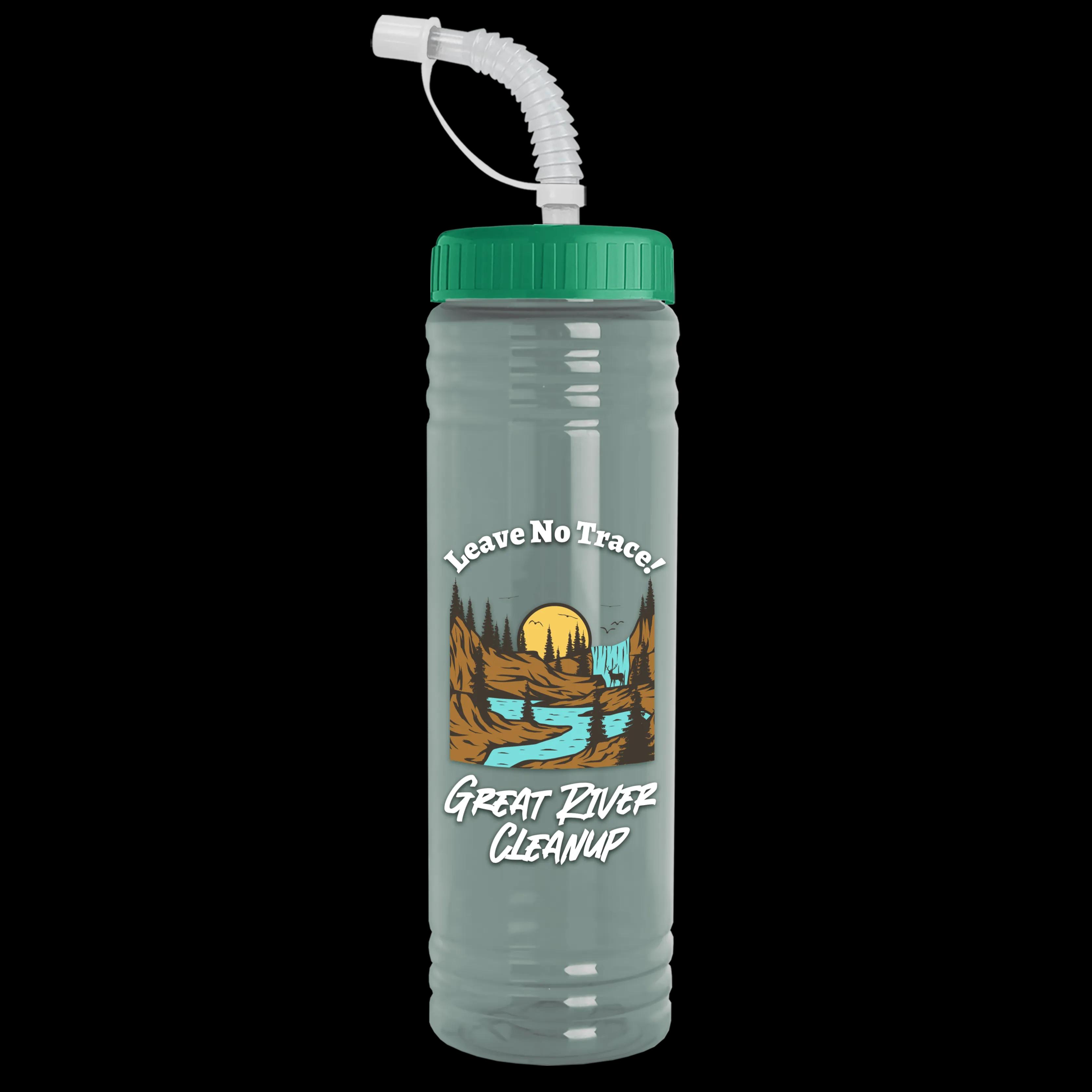 Garyline® Slim Fit RPET Bottle with Straw Lid - 24 oz.